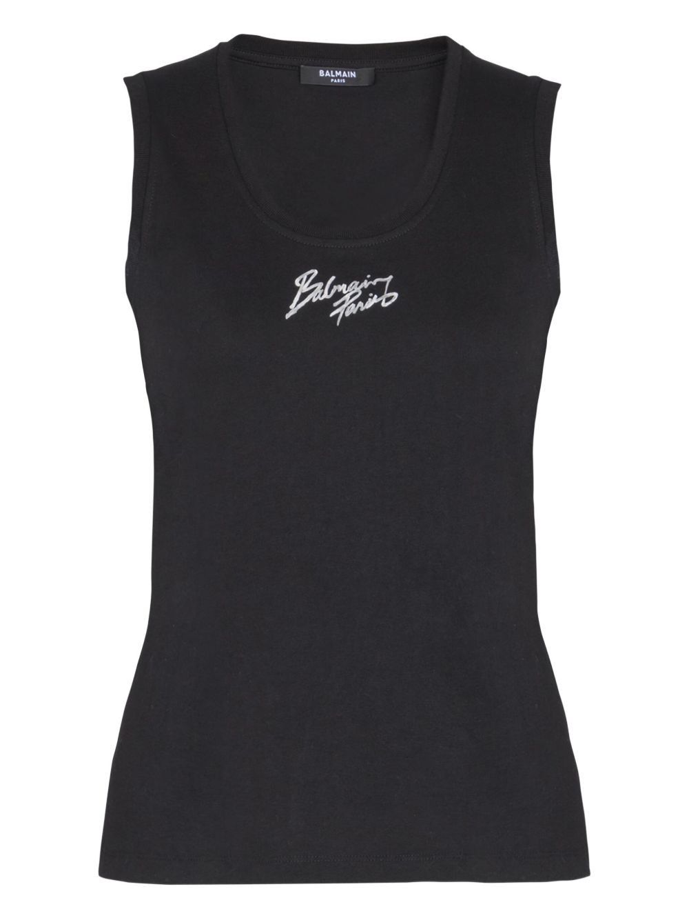 Balmain LOGO COTTON TANK TOP Size L / US 10 / IT 46 - 1 Thumbnail