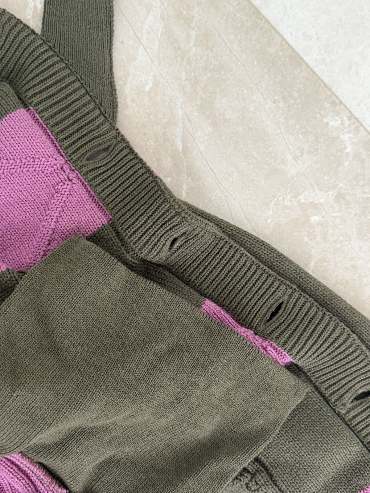 Kiko Kostadinov Kiko Kostadinov Pink & Khaki Merli Cardigan Size US S / EU 44-46 / 1 - 7 Thumbnail