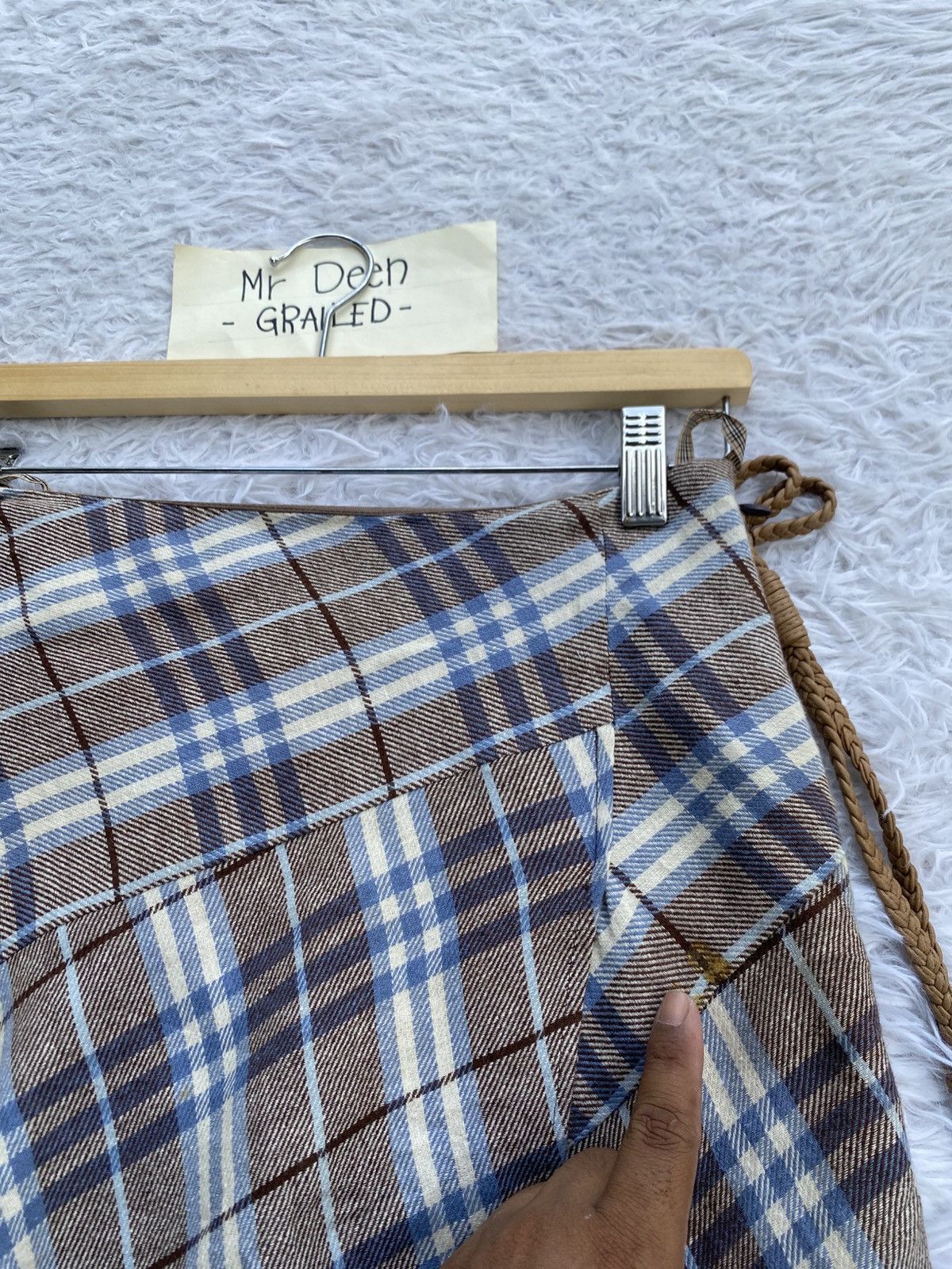Burberry Rare Vintage Burberry Checkered Midi Skirt Size 26" / US 2 / IT 38 - 19 Thumbnail