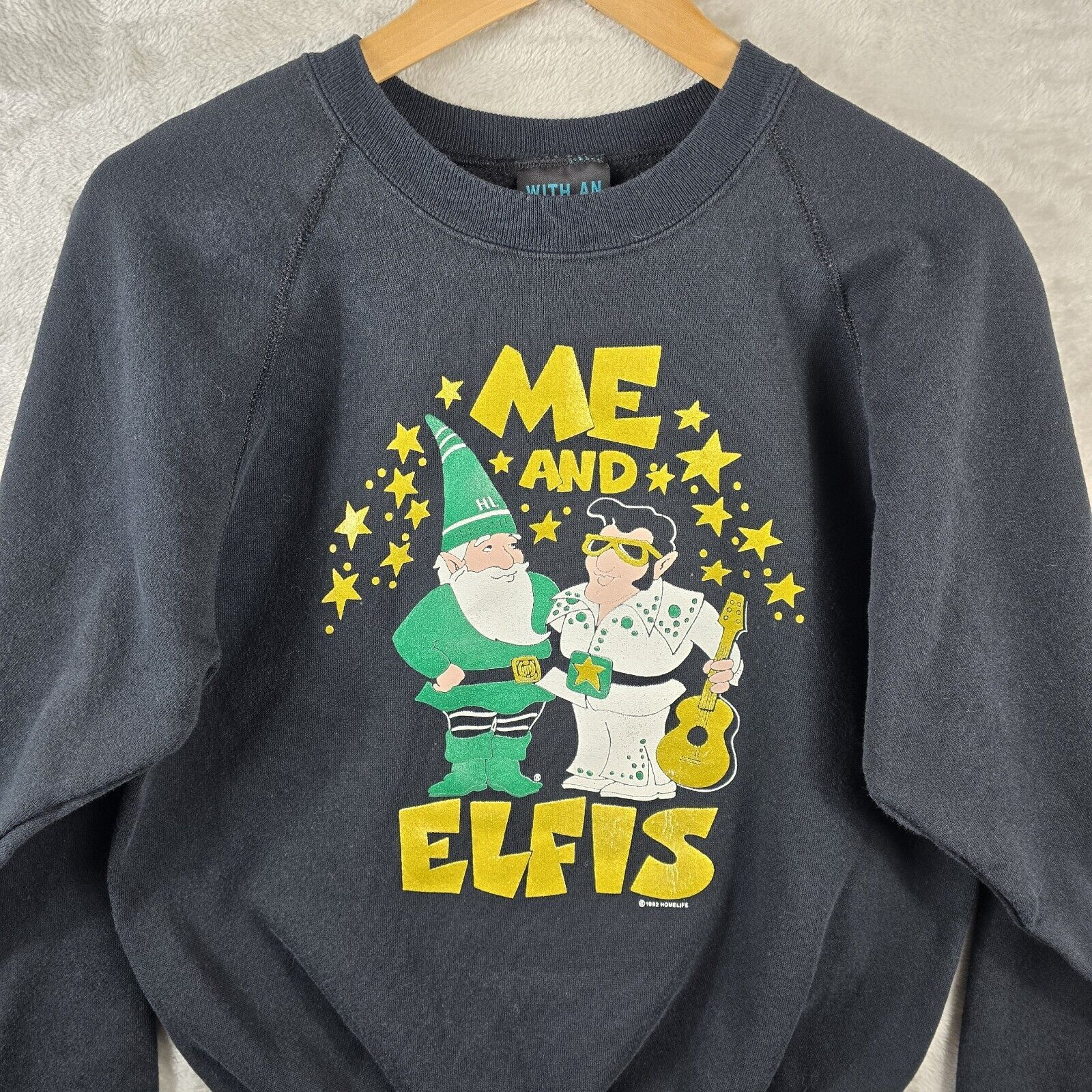 Vintage Vintage 90s Me & Elfis Christmas Crewneck Sweatshirt Medium Size US M / EU 48-50 / 2 - 3 Thumbnail