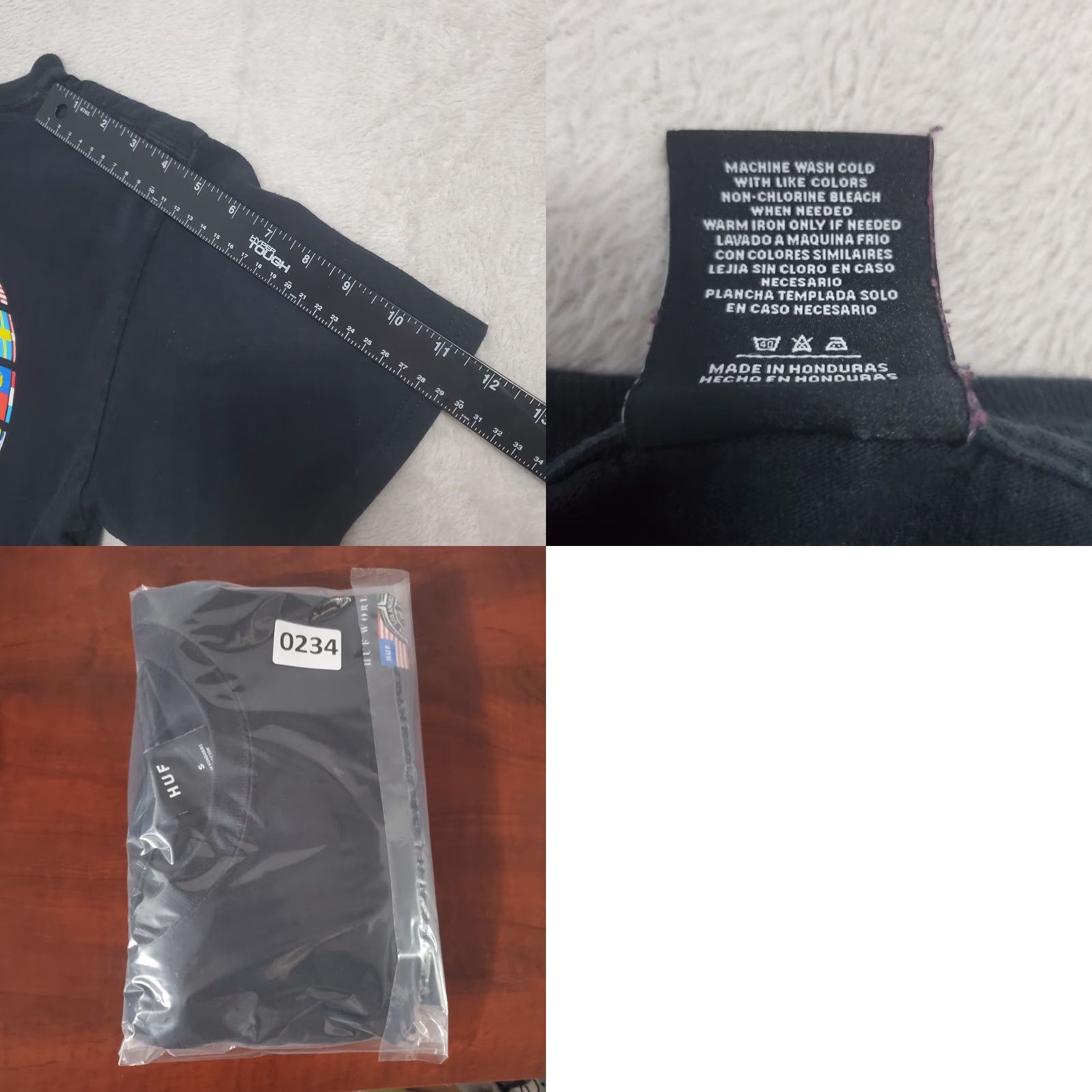 Huf VINTAGE Huf Worldwide Tee Shirt Men S Black Graphic Short Sleeve 100% Cotton Globe Flags Shirt Mens S Black Size US S / EU 44-46 / 1 - 8 Thumbnail