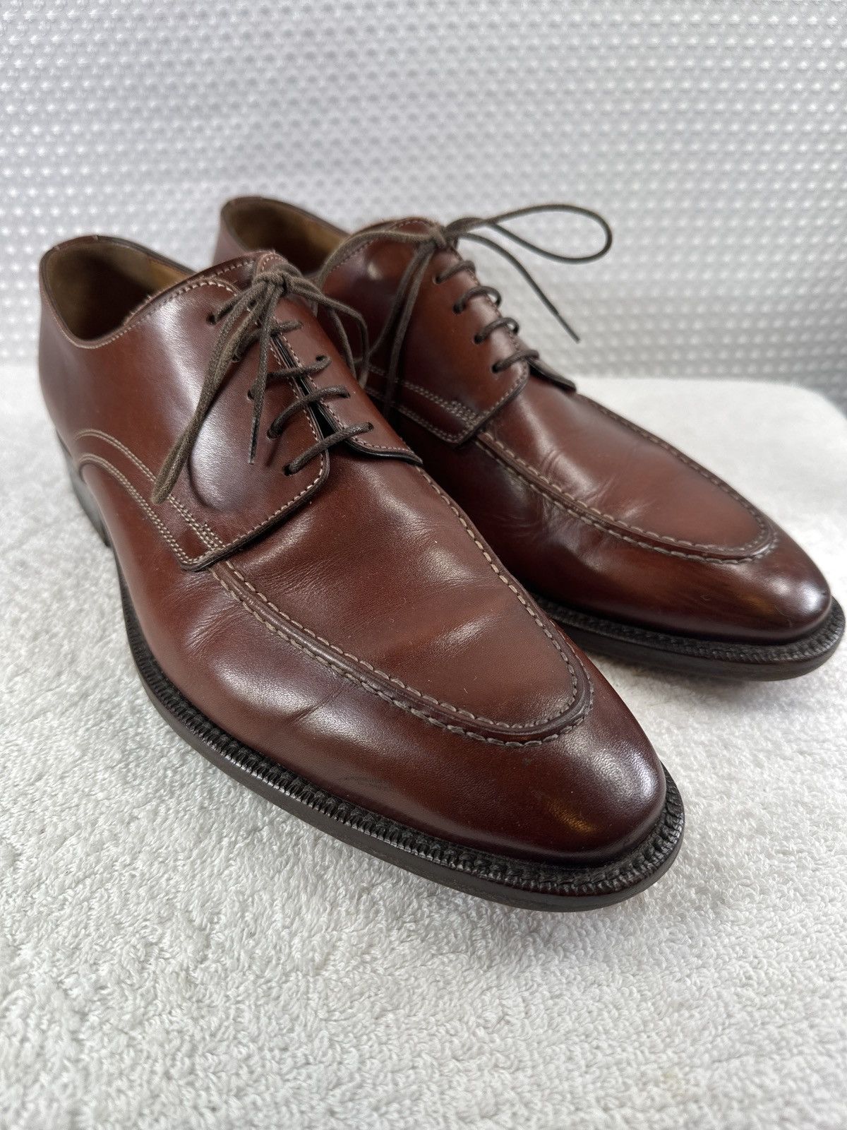 Santoni Santoni Made in Italy Brown Leather Shoes Size 8D Size US 8 / EU 41 - 2 Thumbnail