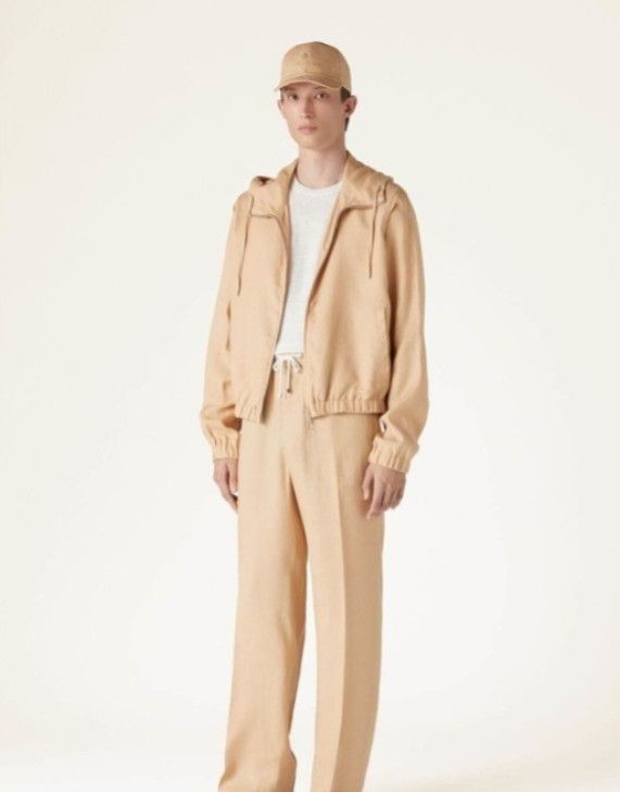 Loro Piana o1w1db10225 FAO0019 Elvis Bomber Jacket in Light Beige Size US S / EU 44-46 / 1 - 3 Thumbnail