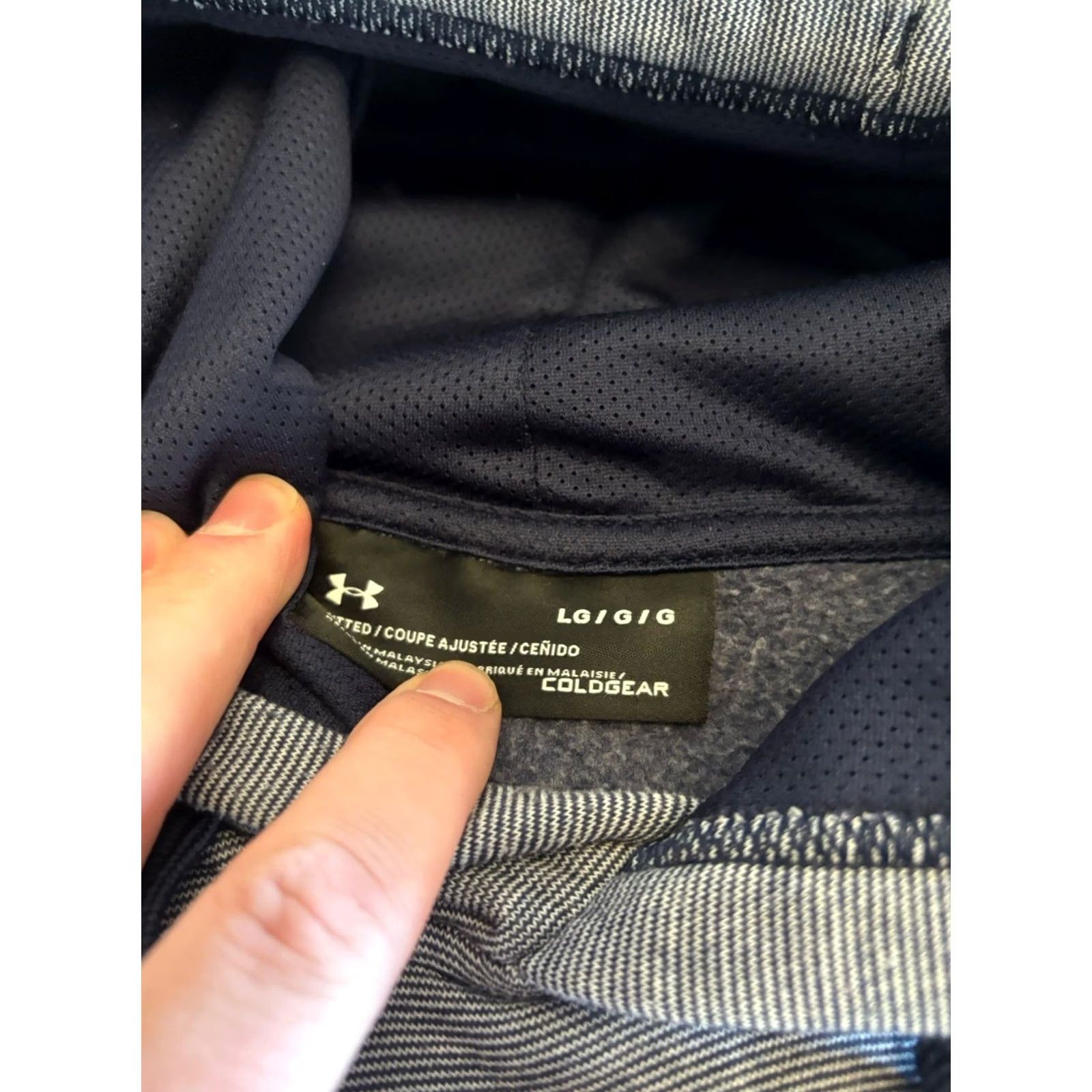 Under Armour Mens Under Armour Hoodie Pullover Blue LSize Long Sleeve Jacket Coldgear Size US L / EU 52-54 / 3 - 2 Thumbnail