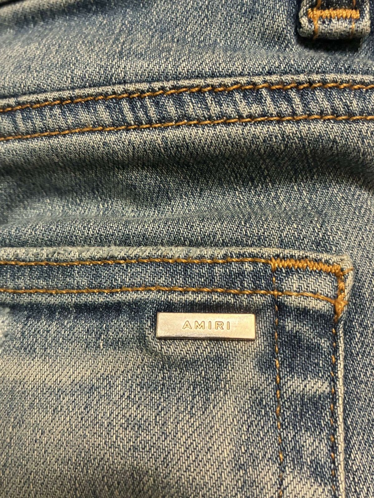 Amiri Amiri art quilted patchwork denim size 33 Size US 33 - 9 Thumbnail