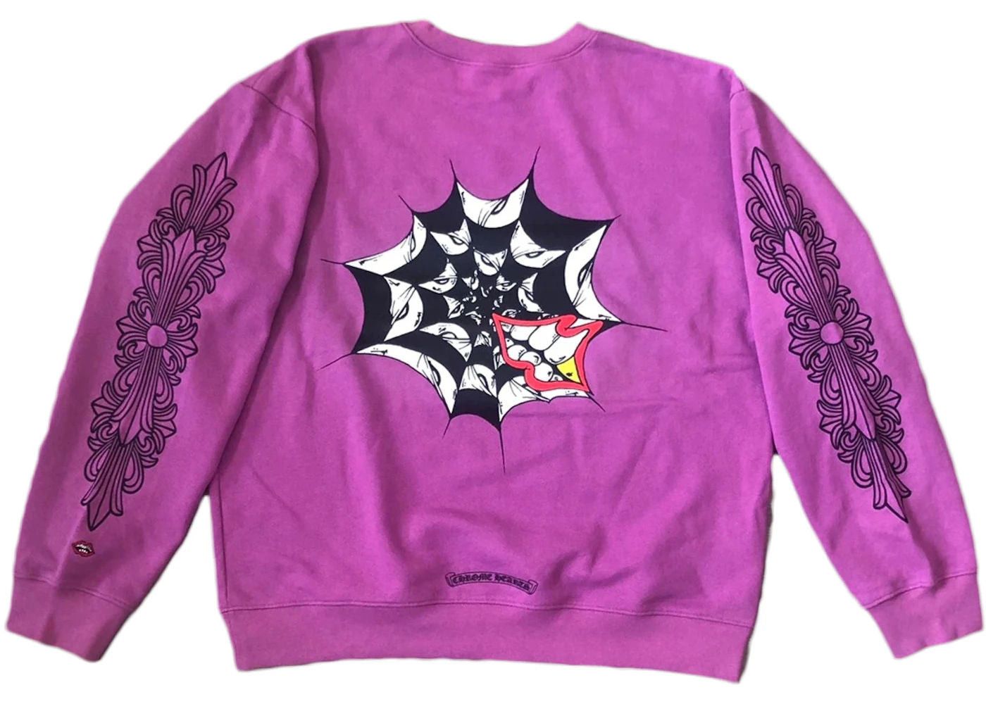 Chrome Hearts Matty Boy Spider Web Crewneck Sweatshirt Purple Size US XS / EU 42 / 0 - 1 Thumbnail