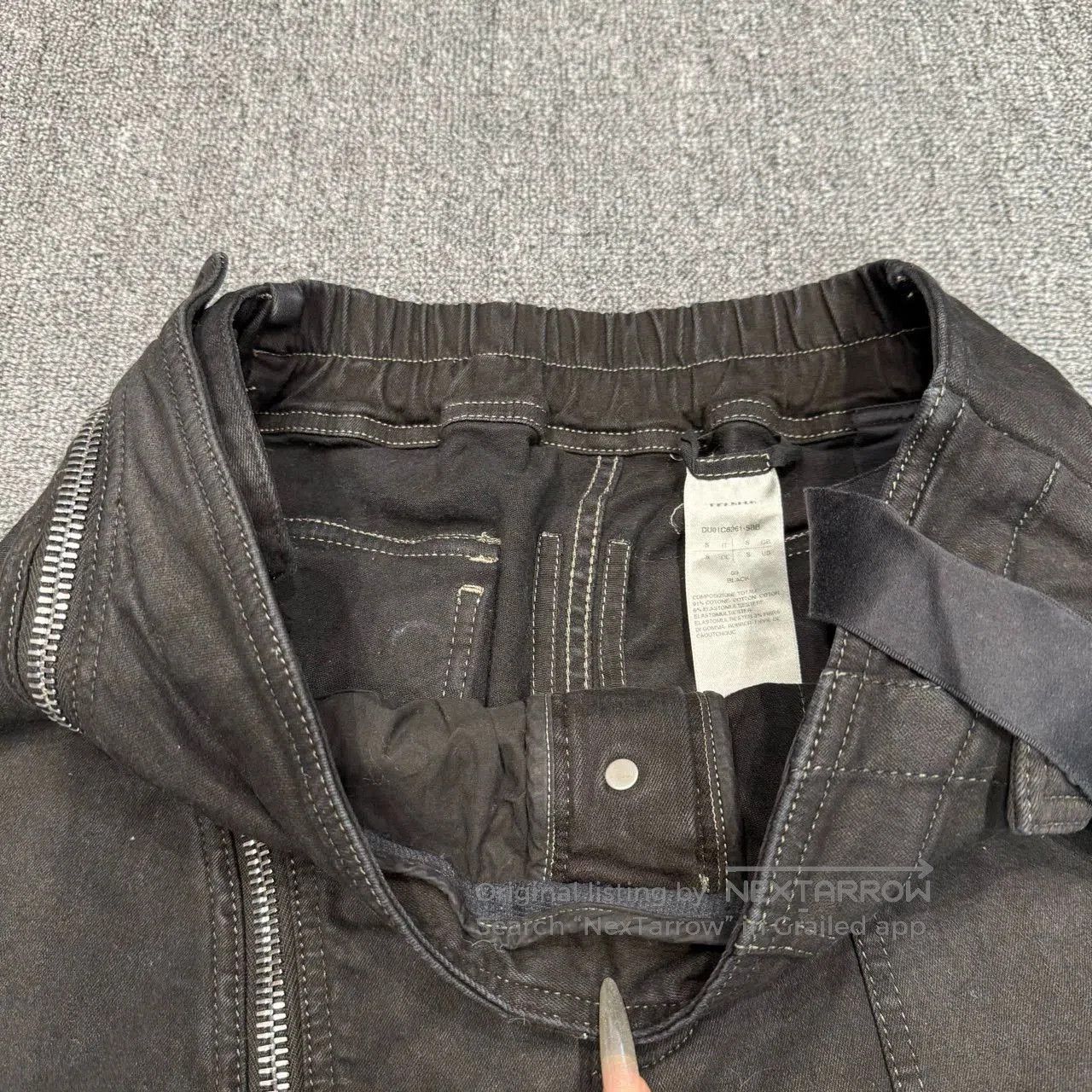 Rick Owens Rick Owens Black Diagonal Zip Jeans. Size US 26 / EU 42 - 4 Thumbnail