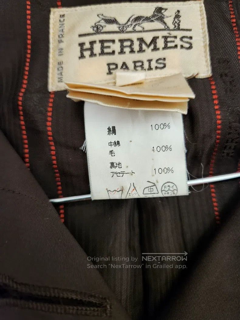 Hermes Hermes Medium-length trench coat, 100% silk fabric, with t Size XS / US 0-2 / IT 36-38 - 6 Thumbnail