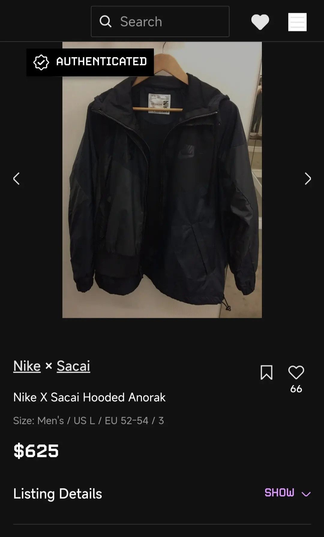 Nike × Sacai Hooded Anorak Splicing Hooded Jacket Size US M / EU 48-50 / 2 - 7 Thumbnail