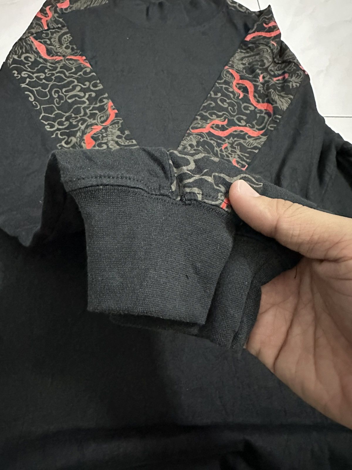 Japanese Brand 2000 Dragon Flame Long Sleeve Y2K Goa Lgb Jnco Sukajan Style Size US L / EU 52-54 / 3 - 5 Thumbnail