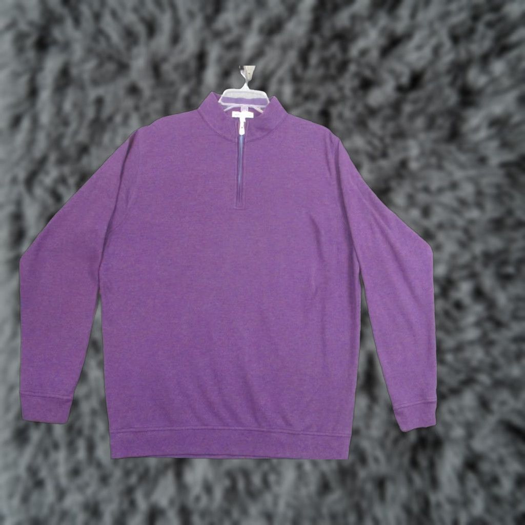 **Peter Millar Mens XL Purple Quarter Zip Pullover Sweater** User: Peter Millar Mens XL Purple Quarter Zip Pullover Sweater