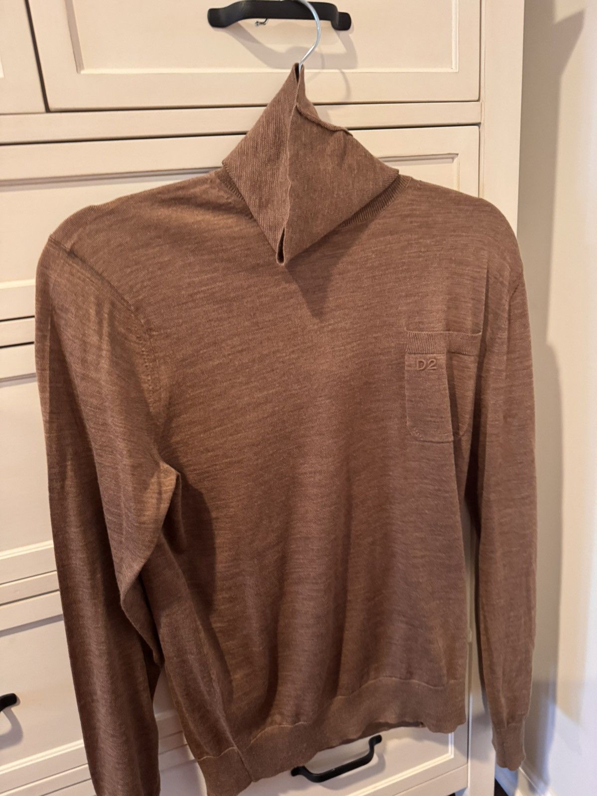 Dsquared2 Dsquared2 brown turtle neck wool shirt Size US S / EU 44-46 / 1 - 1 Thumbnail