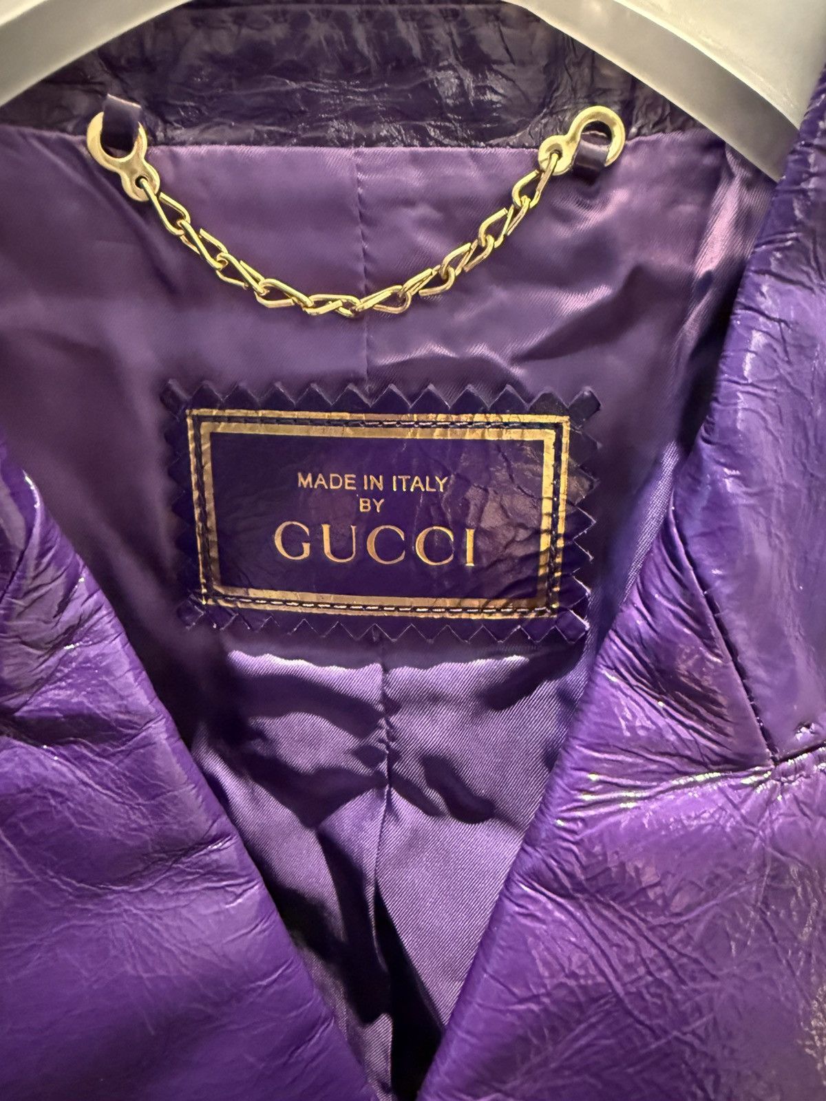 Gucci purple leather blazer size46 Size US S / EU 44-46 / 1 - 11 Thumbnail