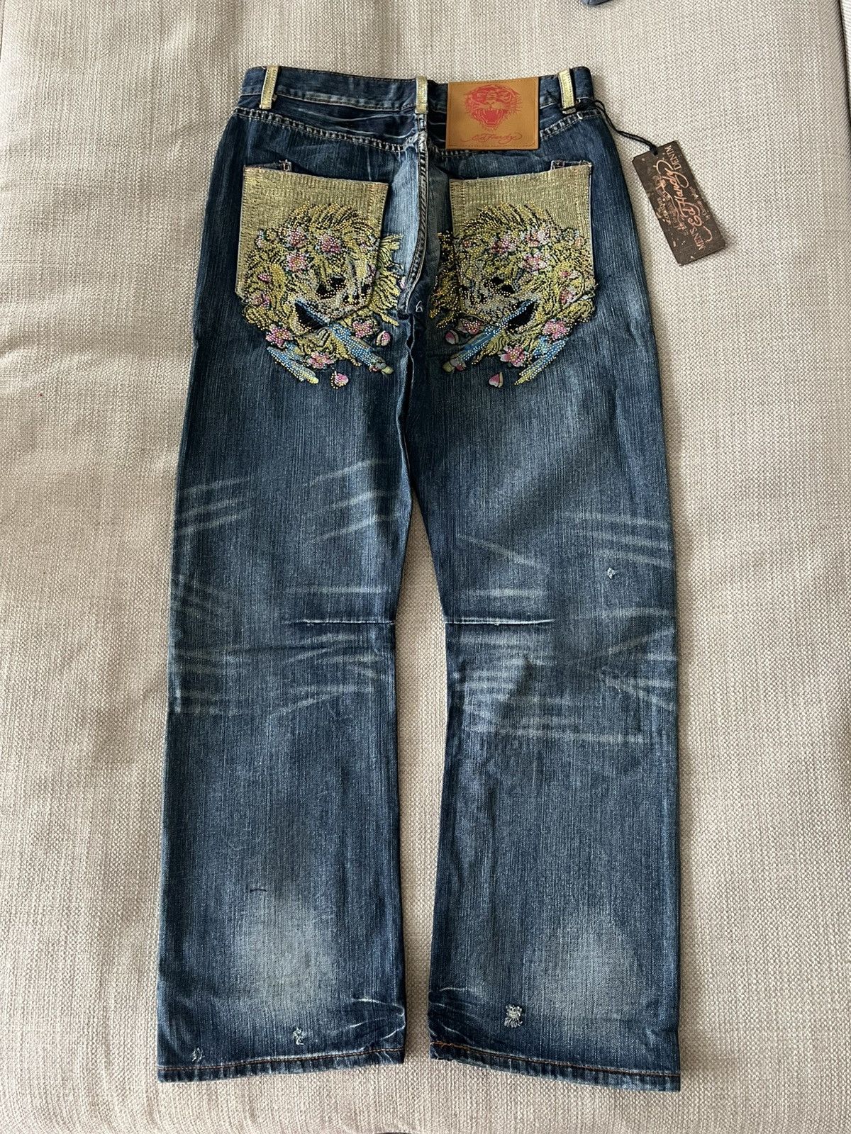 Ed Hardy Vintage 💥 Ed Hardy Jeans by Christian Audigier Pants Size US 32 / EU 48 - 2 Thumbnail