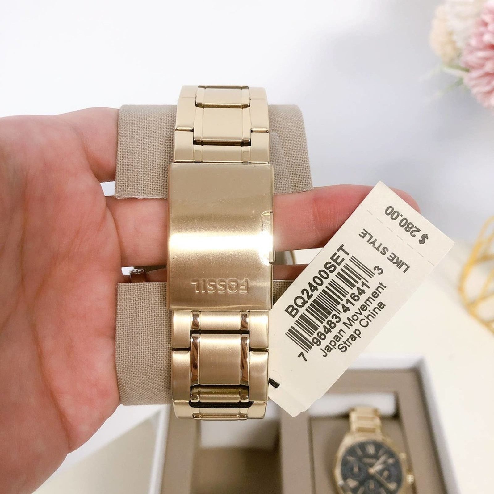 Fossil Fossil BQ2400Set His and Her Chronograph Gold-Tone Watch Size ONE SIZE - 8 Thumbnail