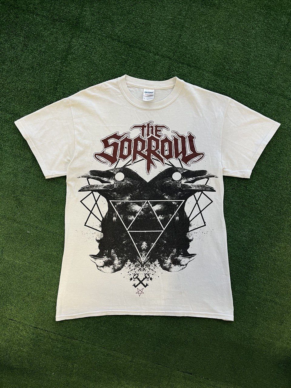 Pre-owned Band Tees X Rock T Shirt Vintage 00s The Sorrow Demon Crow T Shirt In White