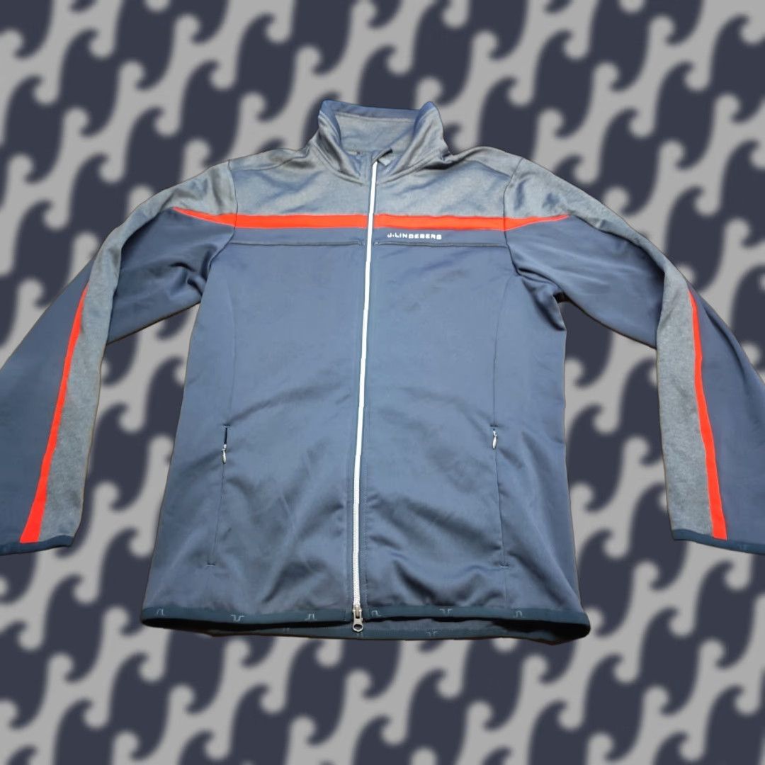 J.Lindeberg J. Lindeberg Mens Jacket XL Huxley Blocked Tech Jersey Golf Midlayer Zip Full Zip Quick Dry Multicolor Regular Men Jacket Keepers Size US XL / EU 56 / 4 - 1 Thumbnail