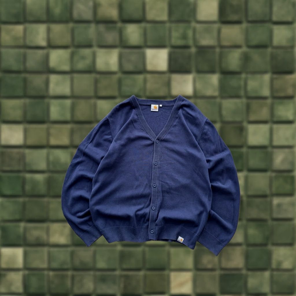 Carhartt VINTAGE Carhartt Cardigan Shirt XL Blue 90s Retro Button Mens Size US XL / EU 56 / 4 - 1 Thumbnail