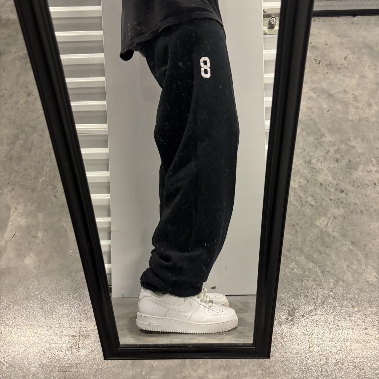 Japanese Brand × Vintage Crazy Vintage Y2K/2000s Black Essential Sweatpants! Size US 30 / EU 46 - 2 Thumbnail