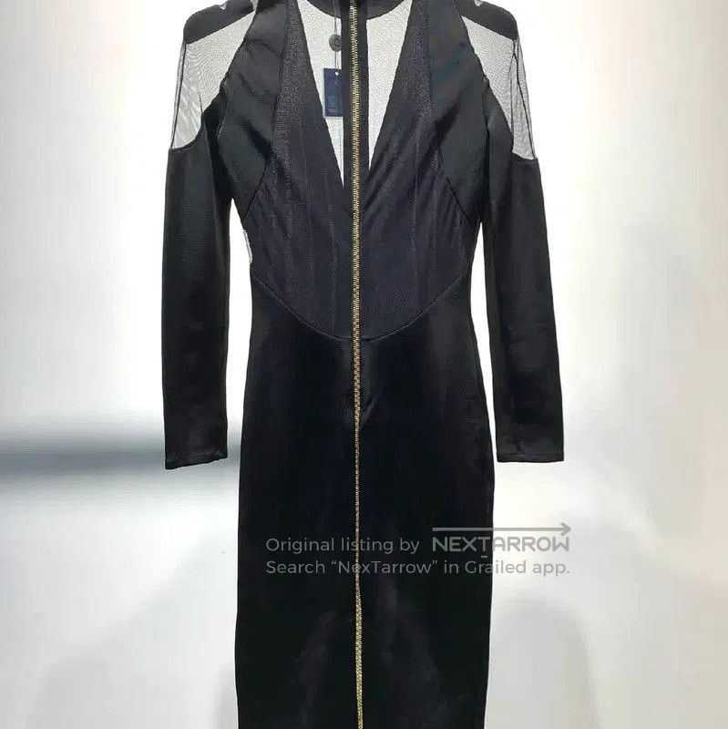 Balmain Balmain Black Cotton Long Sleeve Dress . Size XXS / US 00 / IT 34 - 7 Thumbnail