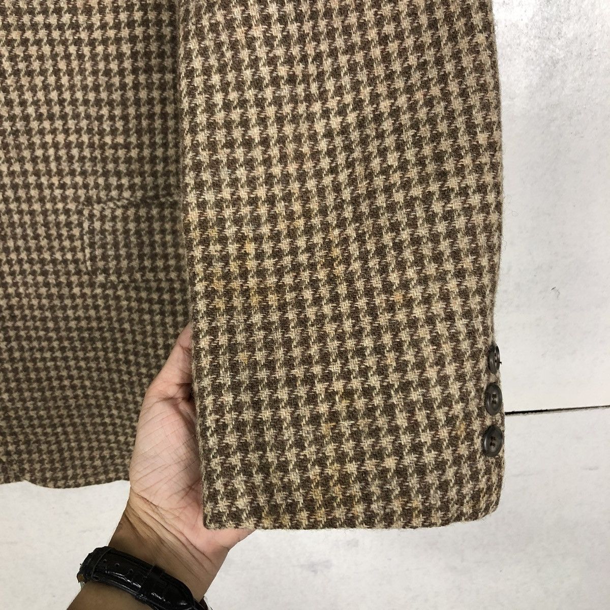 Harris Tweed 📌VINTAGE DOUBLE BREAST WOOL HARRIS TWEED HERRINBONE Size US M / EU 48-50 / 2 - 16 Thumbnail