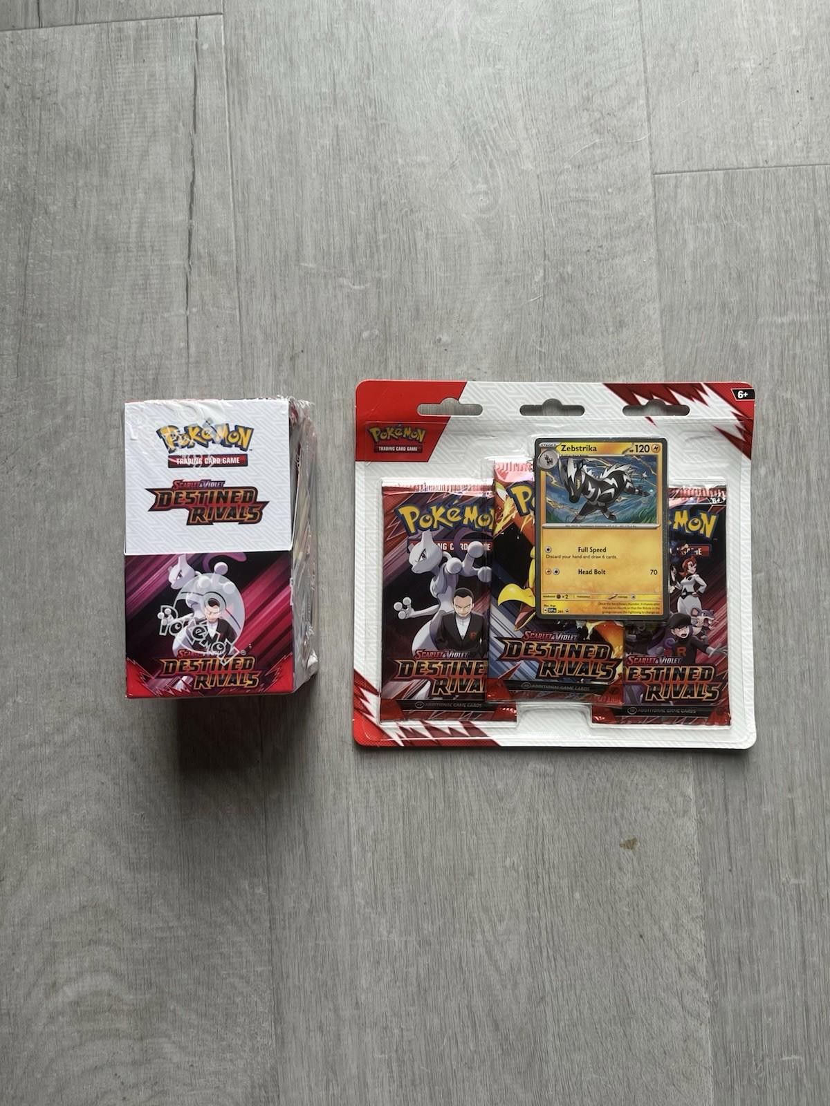 Pokémon Destined Rivals Half Booster Box + 3 Pack Blister