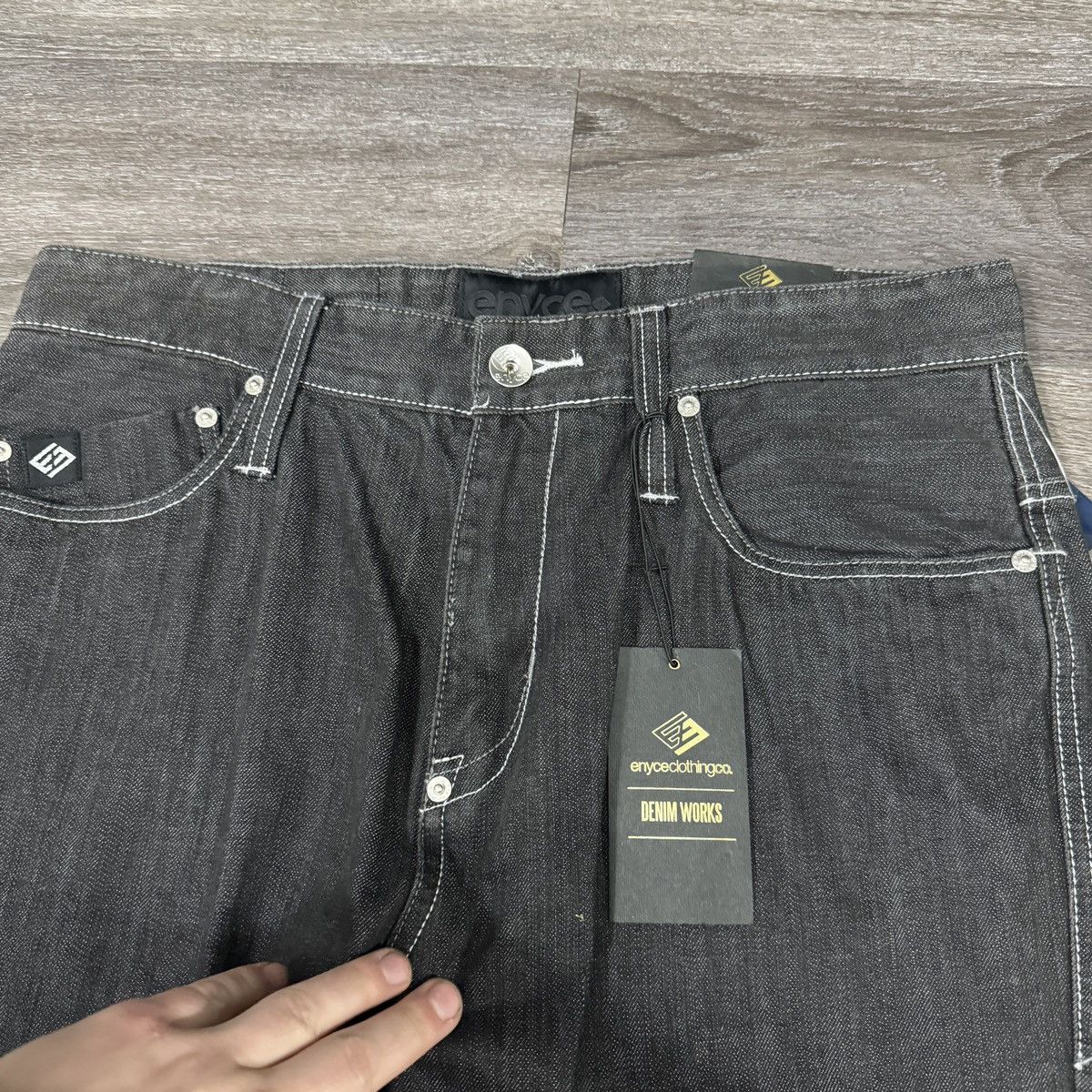 Enyce × JNCO × Vintage Vintage Y2K Enyce baggy wide leg embroidered jeans NWT Size US 34 / EU 50 - 6 Thumbnail