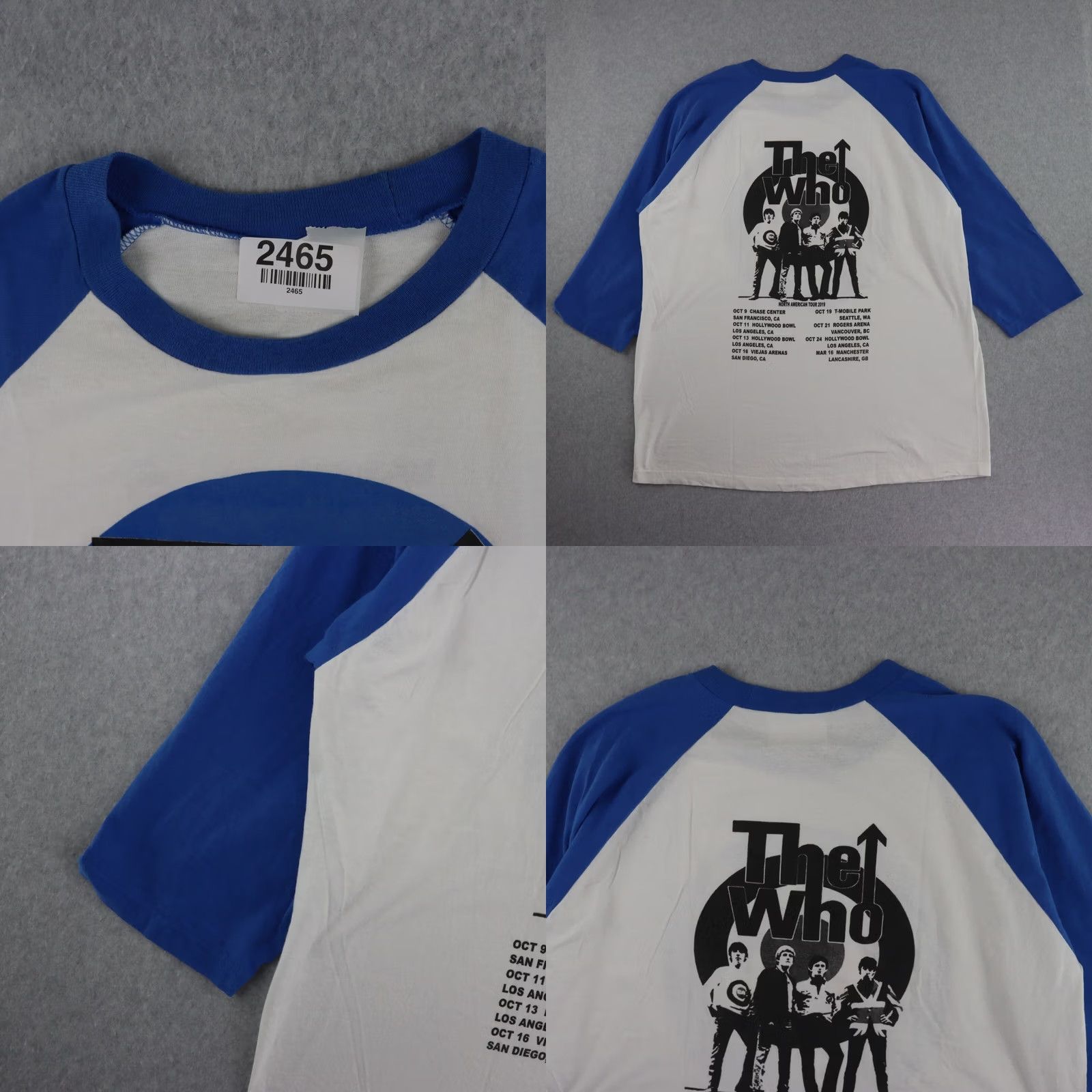 Vintage The Who Shirt Adult XL Blue Rock North American Tour 2019 Raglan Size US XL / EU 56 / 4 - 8 Thumbnail