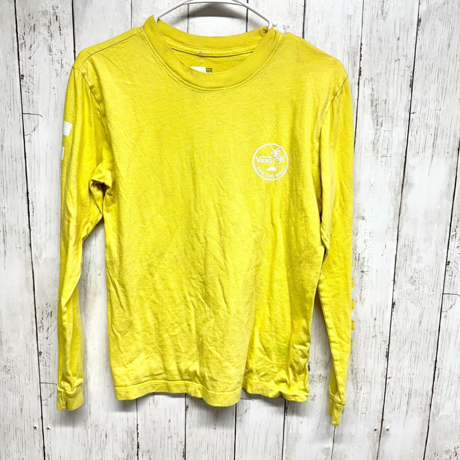 Vans VANS Top Small Cotton Crewneck Graphic Long Sleeve Yellow Size S / US 4 / IT 40 - 1 Thumbnail