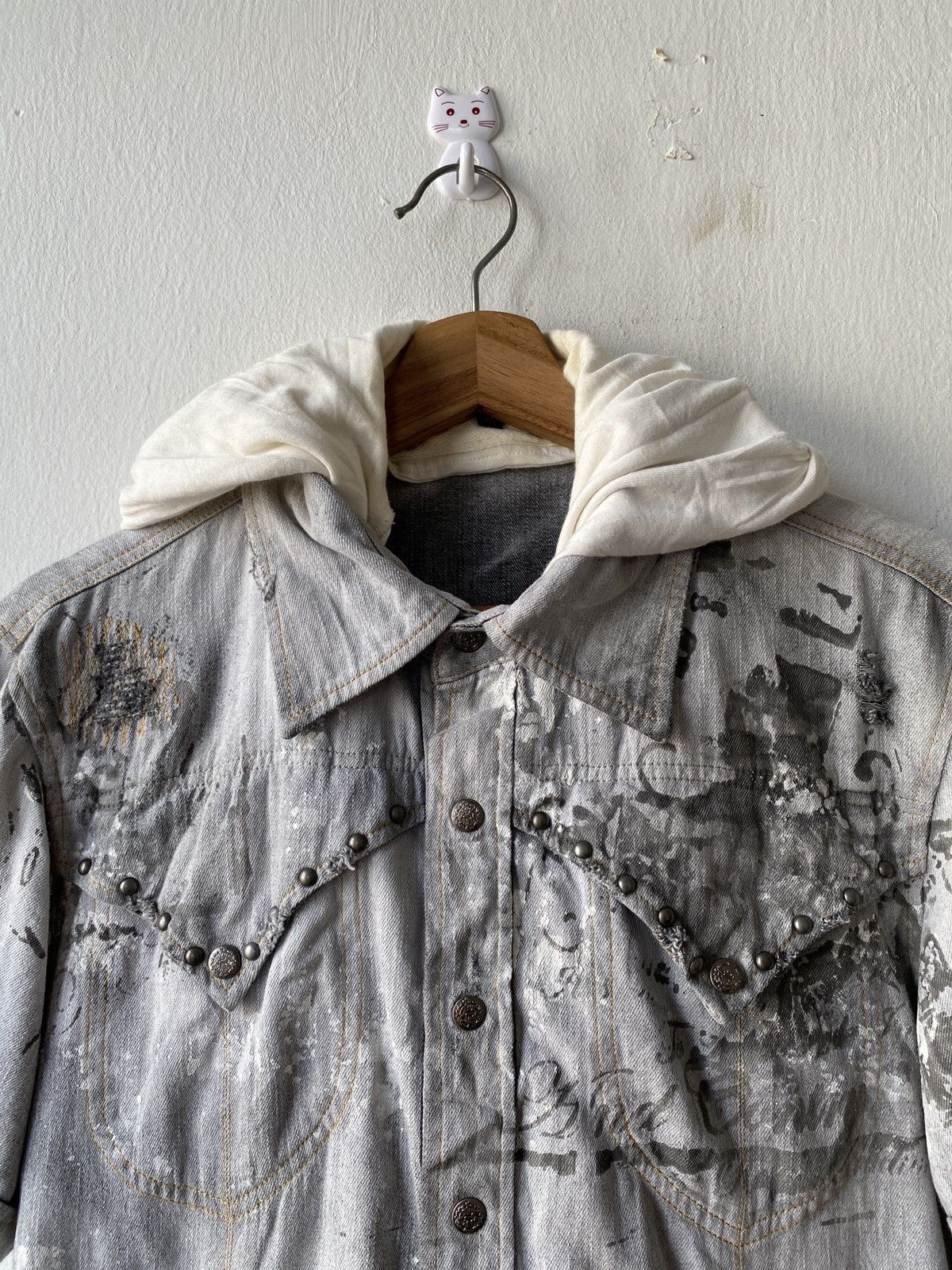 In The Attic × Japanese Brand In The Attic Removable Hoodie Design Distressed Shirt Size US M / EU 48-50 / 2 - 9 Thumbnail