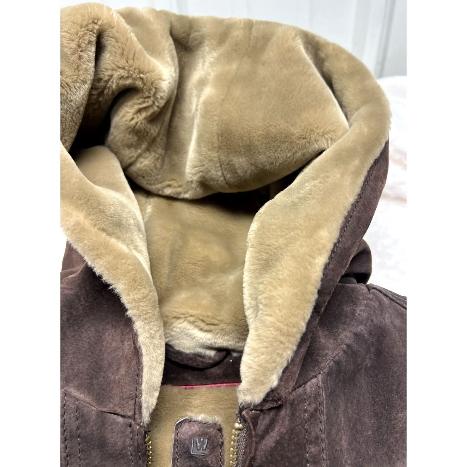 Vintage VINTAGE Wilsons Leather Jacket Western Brown Suede Faux Fur Lined Women XL Coat Size XL / US 12-14 / IT 48-50 - 5 Thumbnail