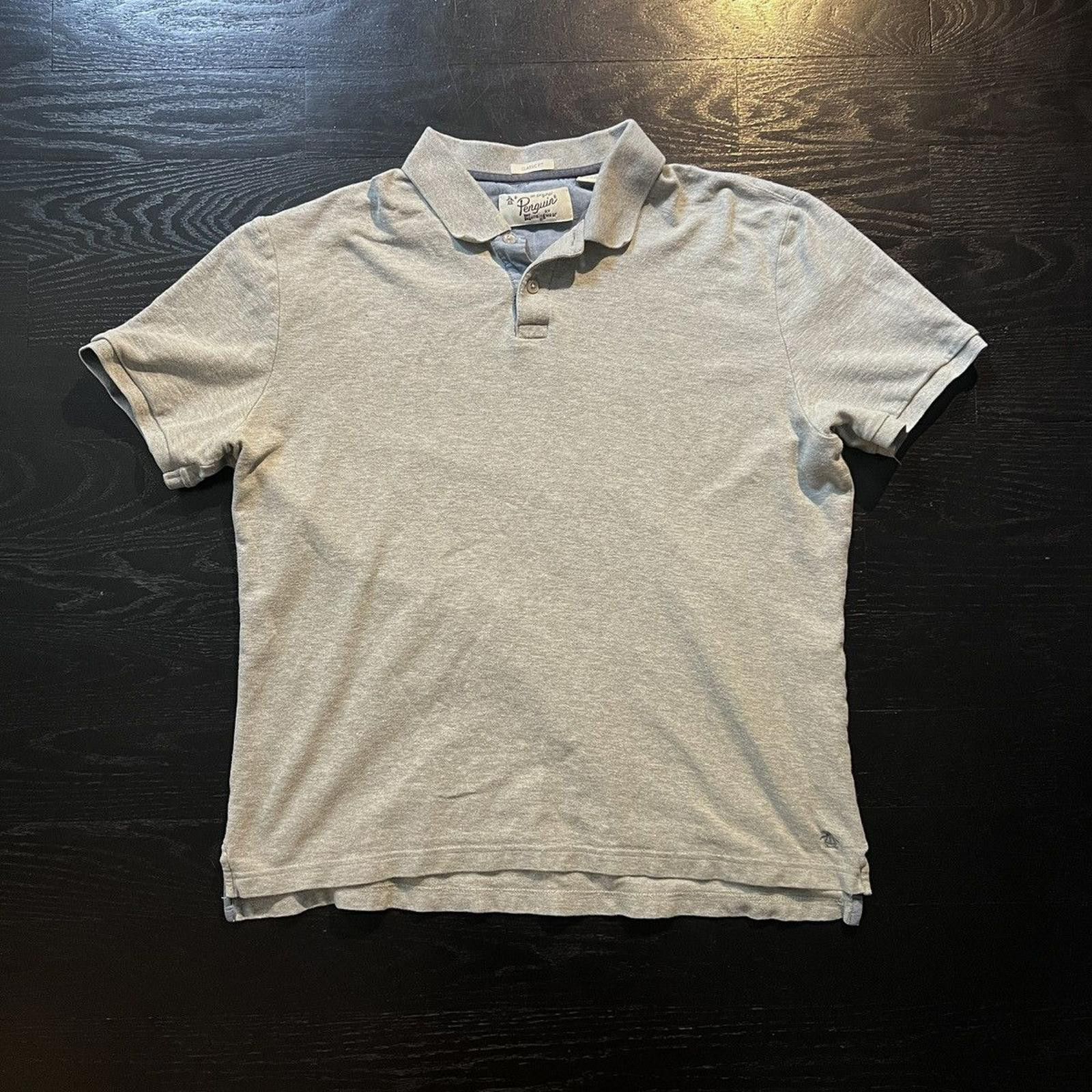 Original Penguin × Vintage Vintage Grey Penguin Polo Shirt Size US L / EU 52-54 / 3 - 1 Thumbnail