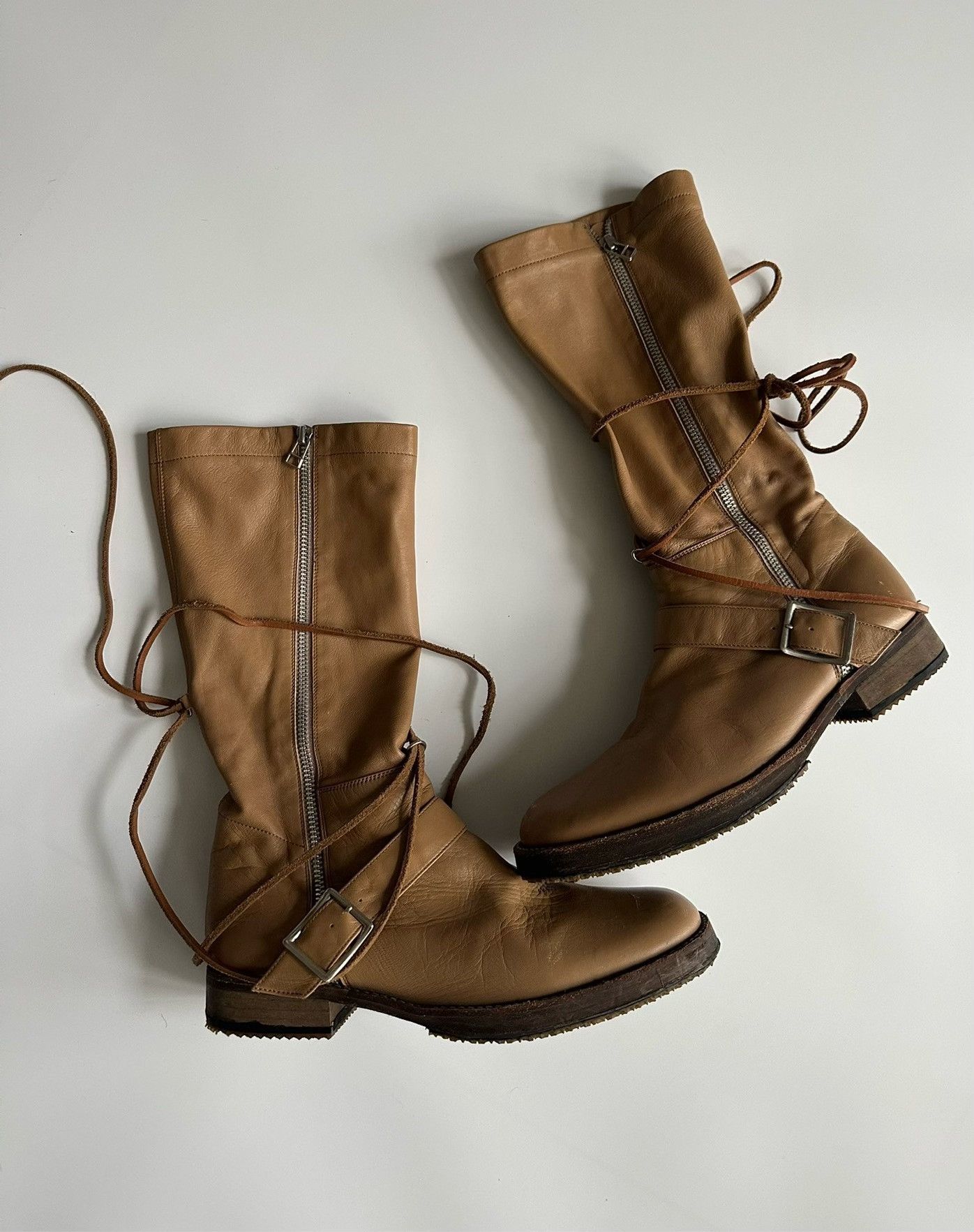Undercover UNDERCOVER size s 05AW ART&CRAFT Period Bandage Leather Boo Size US 4.5 / IT 34.5 - 1 Thumbnail