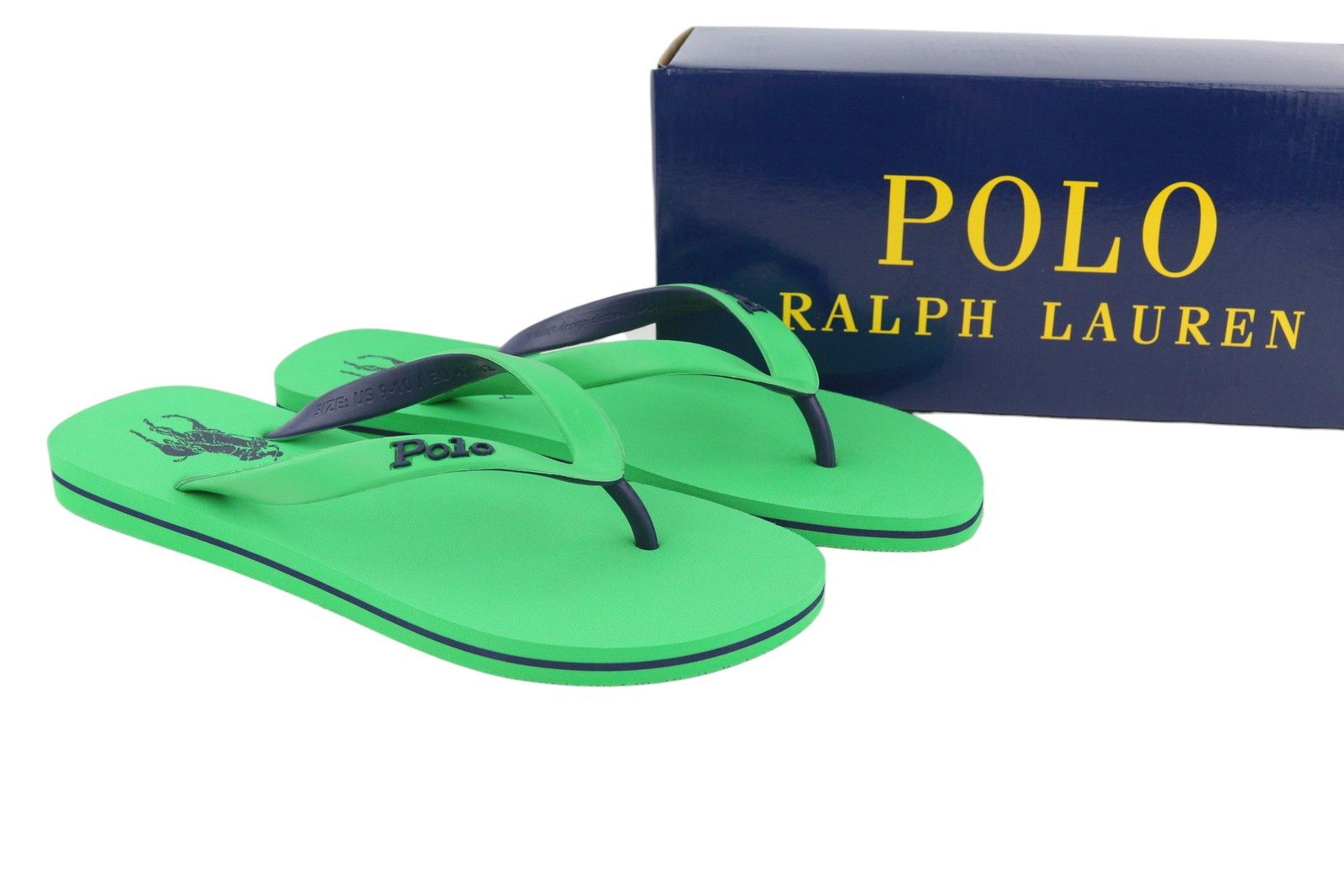 Polo Ralph Lauren BOLT-SN-CSL EU42/43 Green Flip Flops Shoes 84650 Size US 9 / EU 42 - 1 Thumbnail