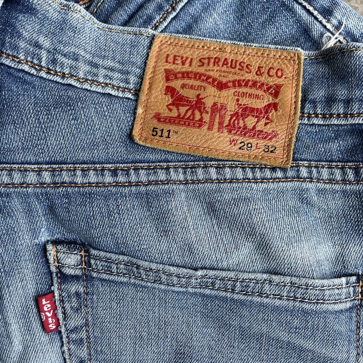 Levi's Vintage Clothing 🔥Vintage Levis 511 Stoned Washed Ripped Distress Denim Jeans Size US 30 / EU 46 - 10 Thumbnail