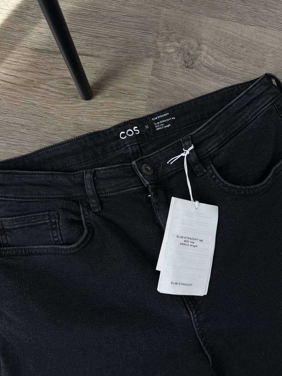 Cos × Vintage Vintage COS Denim Black Straight Slim Pants Size US 32 / EU 48 - 7 Thumbnail