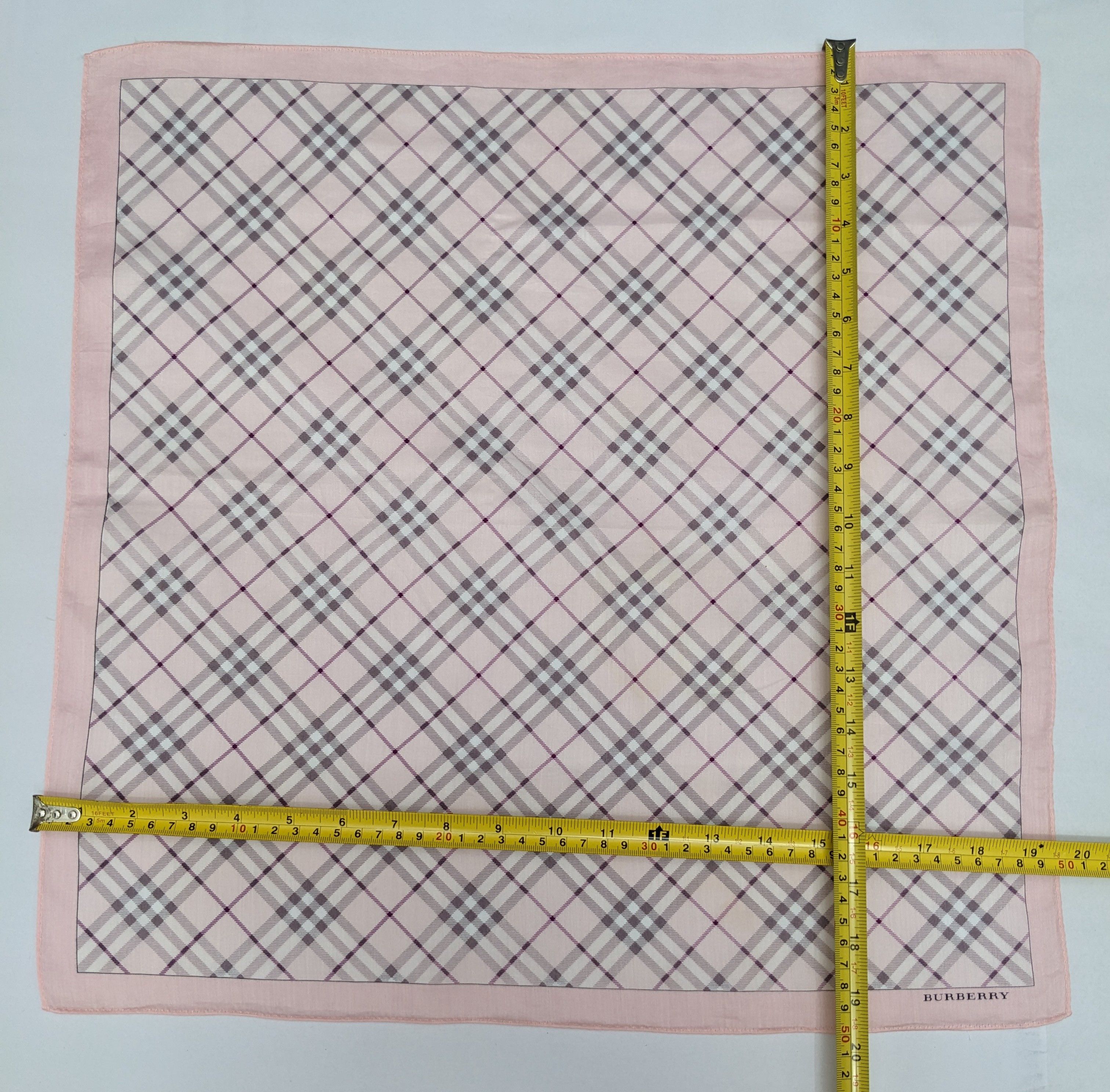 Burberry BURBERRY Handkerchief Pink Nova Check Plaid Size ONE SIZE - 4 Thumbnail