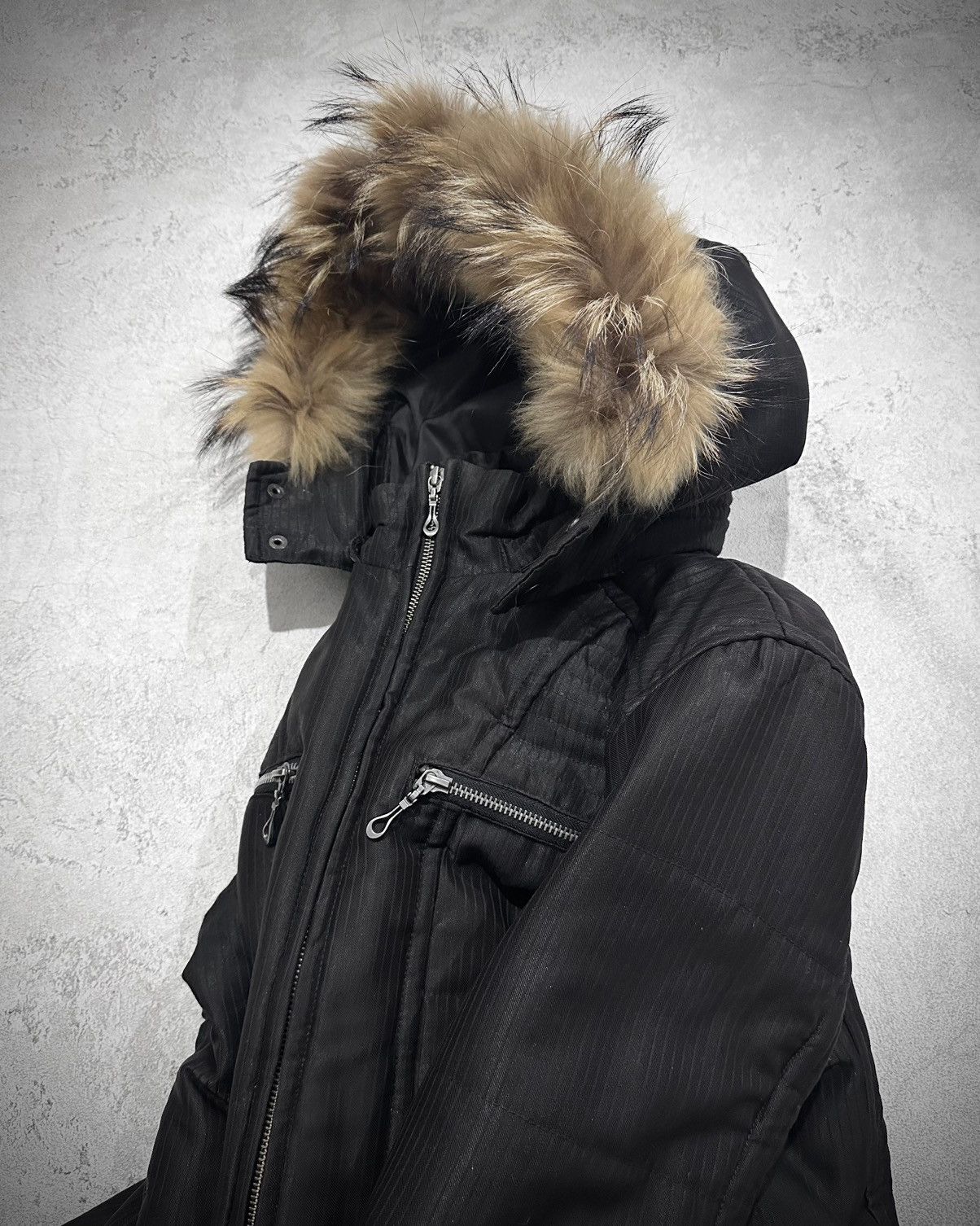 Japanese Brand Vkei Male & Co Fur Hood Riders Jacket Kmrii Lgb Style Size US L / EU 52-54 / 3 - 8 Thumbnail
