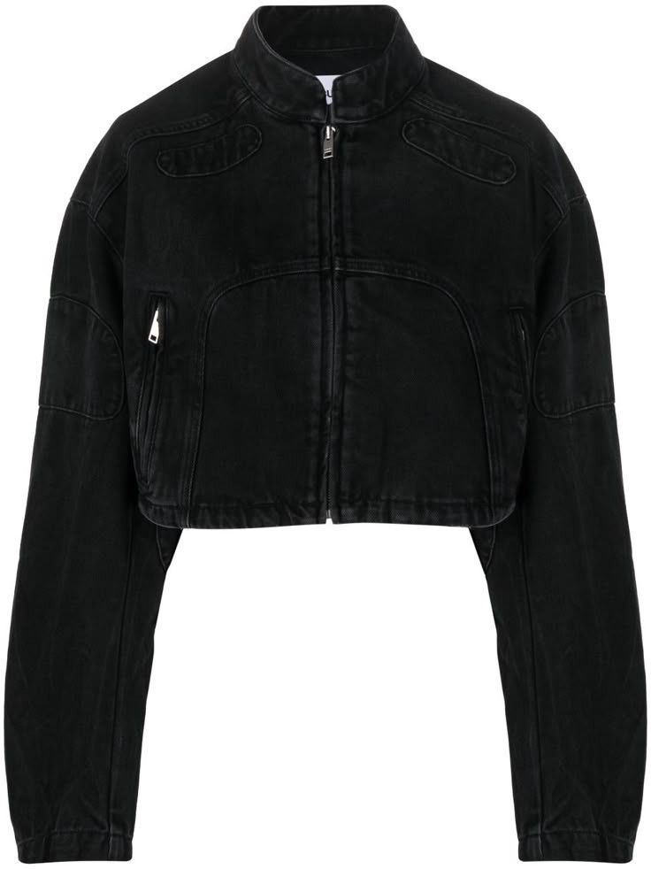Ambush Design DENIM CROPPED BIKER JACKET AMBUSH Size S / US 4 / IT 40 - 8 Thumbnail