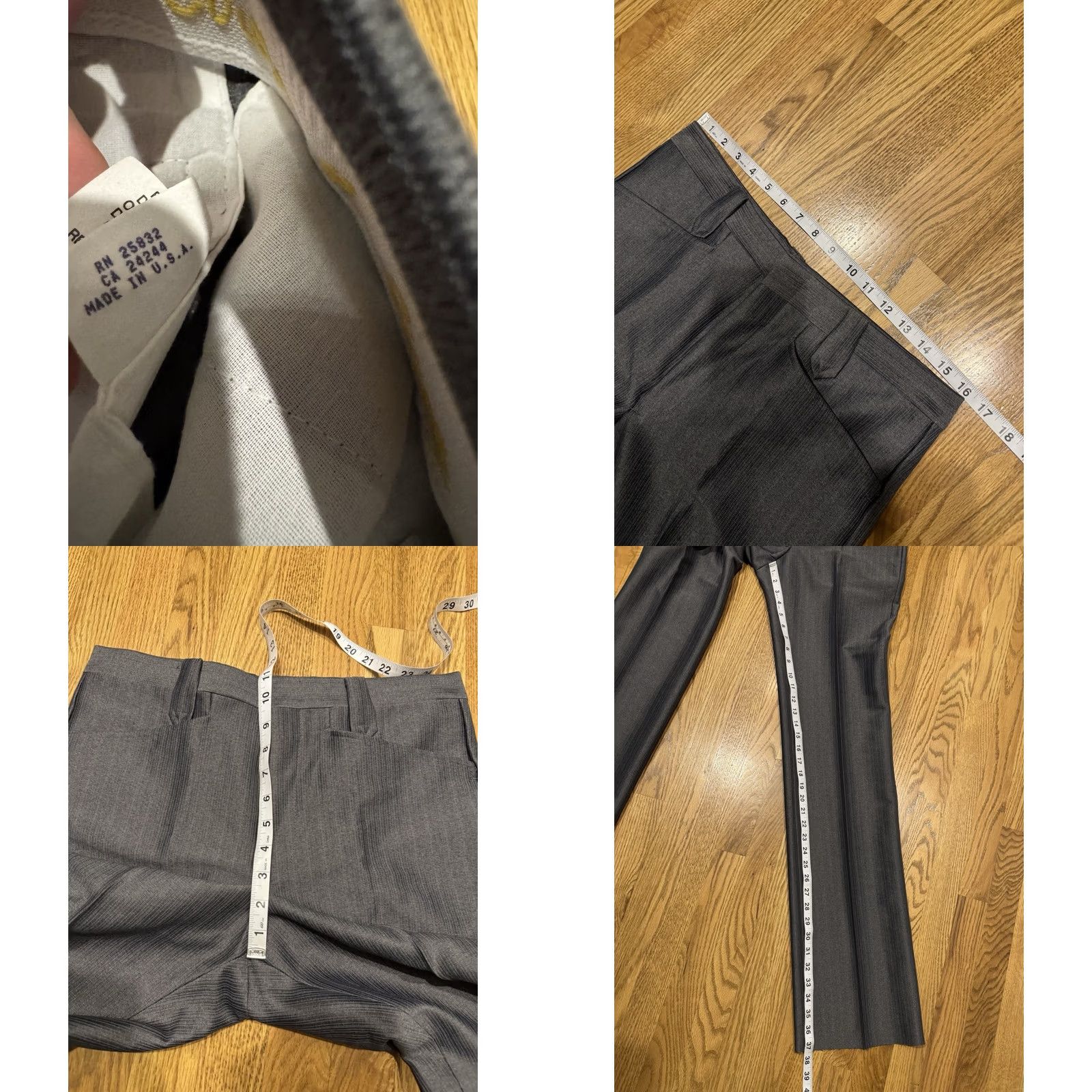 Vintage VINTAGE Circle S Pants Men Regular 32x37 Gray Polyester Straight Front Button Zipper Mock-Plain 80s 90s USA Suppor t Size US 32 / EU 48 - 8 Thumbnail