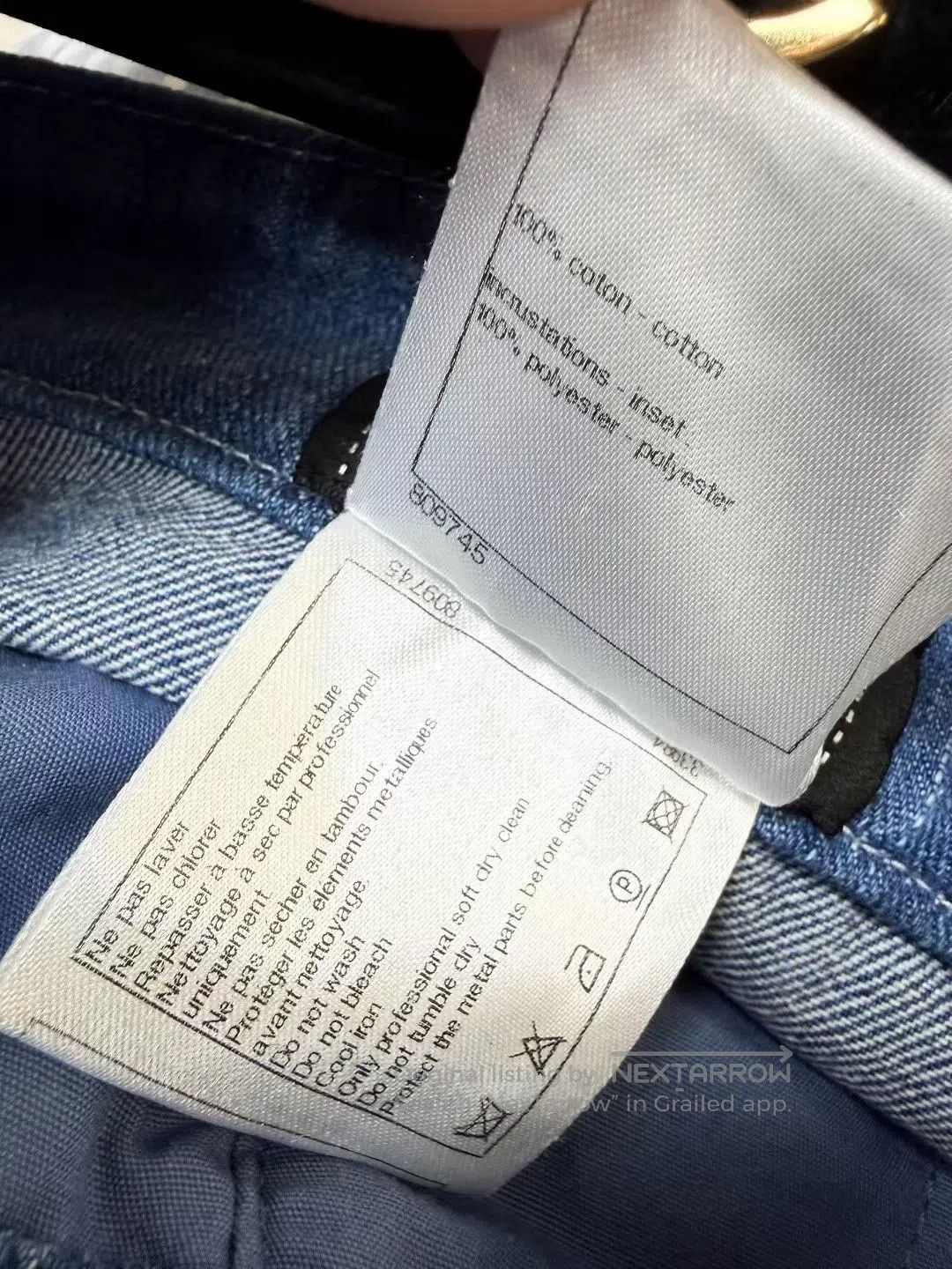 Chanel Chanel Blue Mesh Denim Shorts. Size 35" - 5 Thumbnail