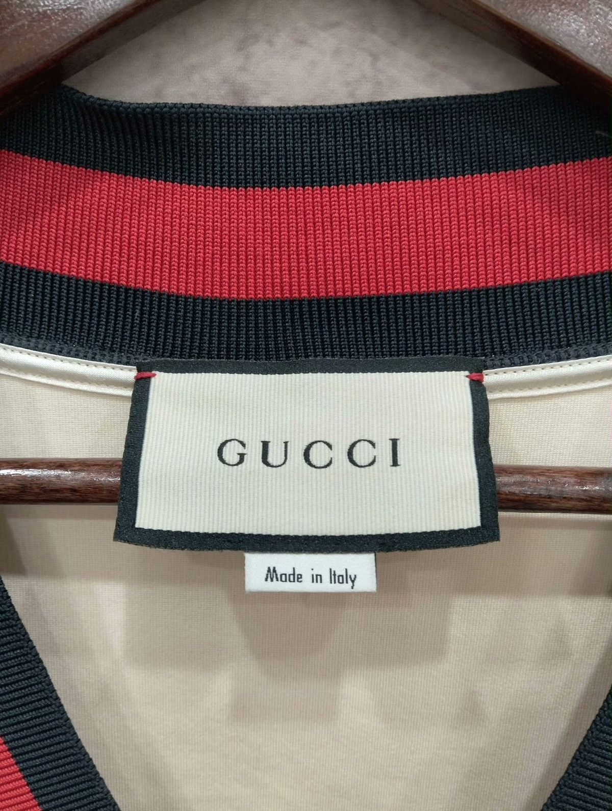 Gucci Gucci Cream Jersey Grosgrain-Trimmed Detail Mini Dress Size S / US 4 / IT 40 - 4 Thumbnail