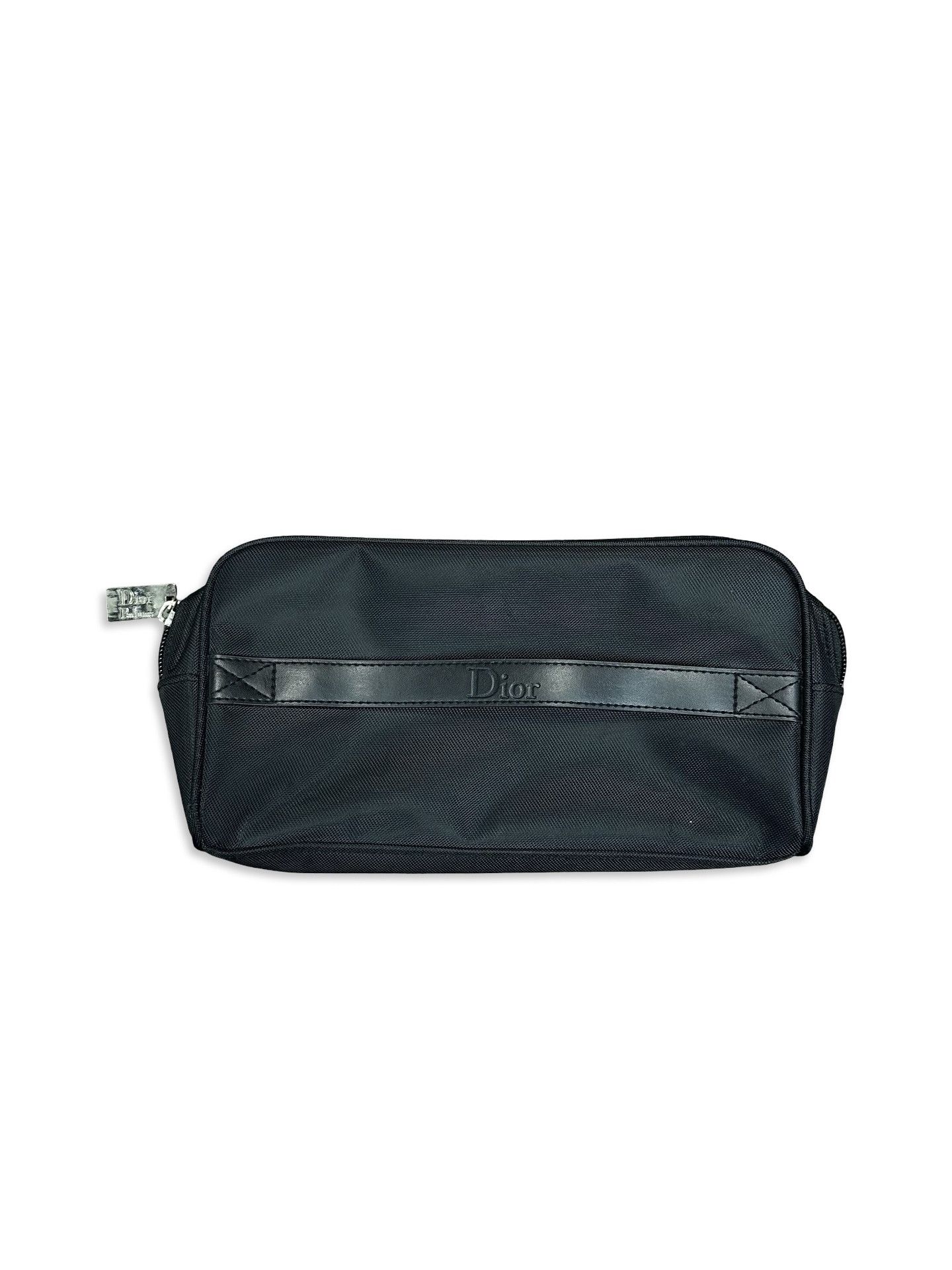 Dior CD monogram vintage nylon box clutch cosmetic bag