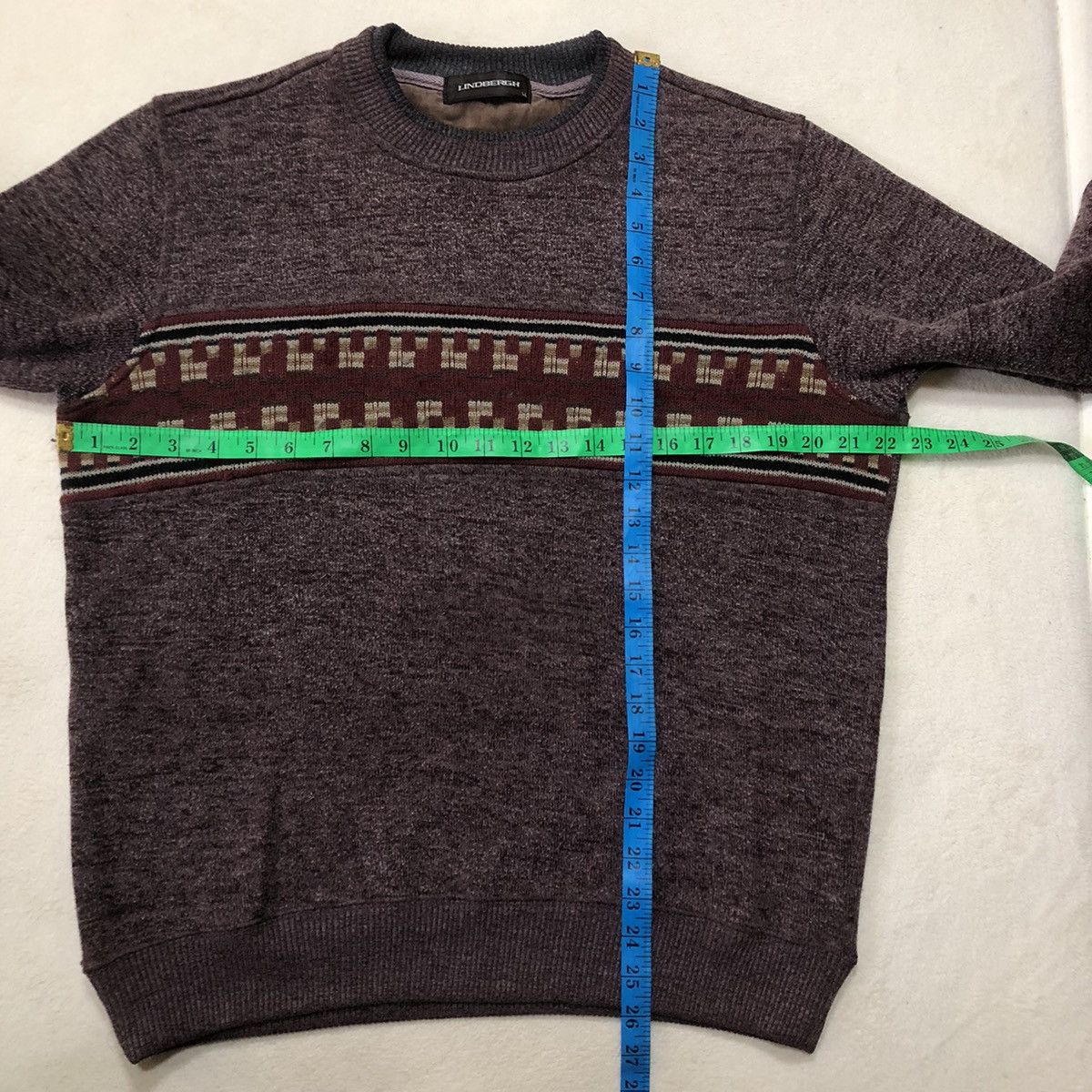 Lindbergh × Vintage VINTAGE LINDBERGH Knitted Sweatshirt Size US L / EU 52-54 / 3 - 12 Thumbnail
