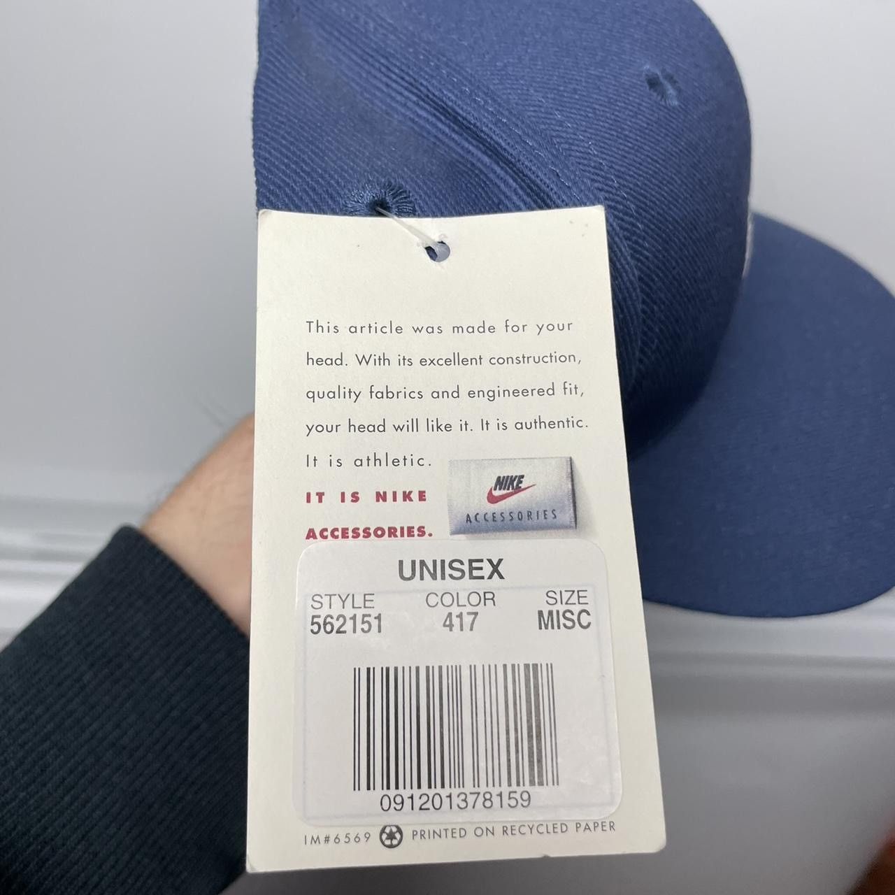 Nike Vintage Nike Hat NWT Navy Blue Adjustable 90s Snapback Size ONE SIZE - 4 Thumbnail
