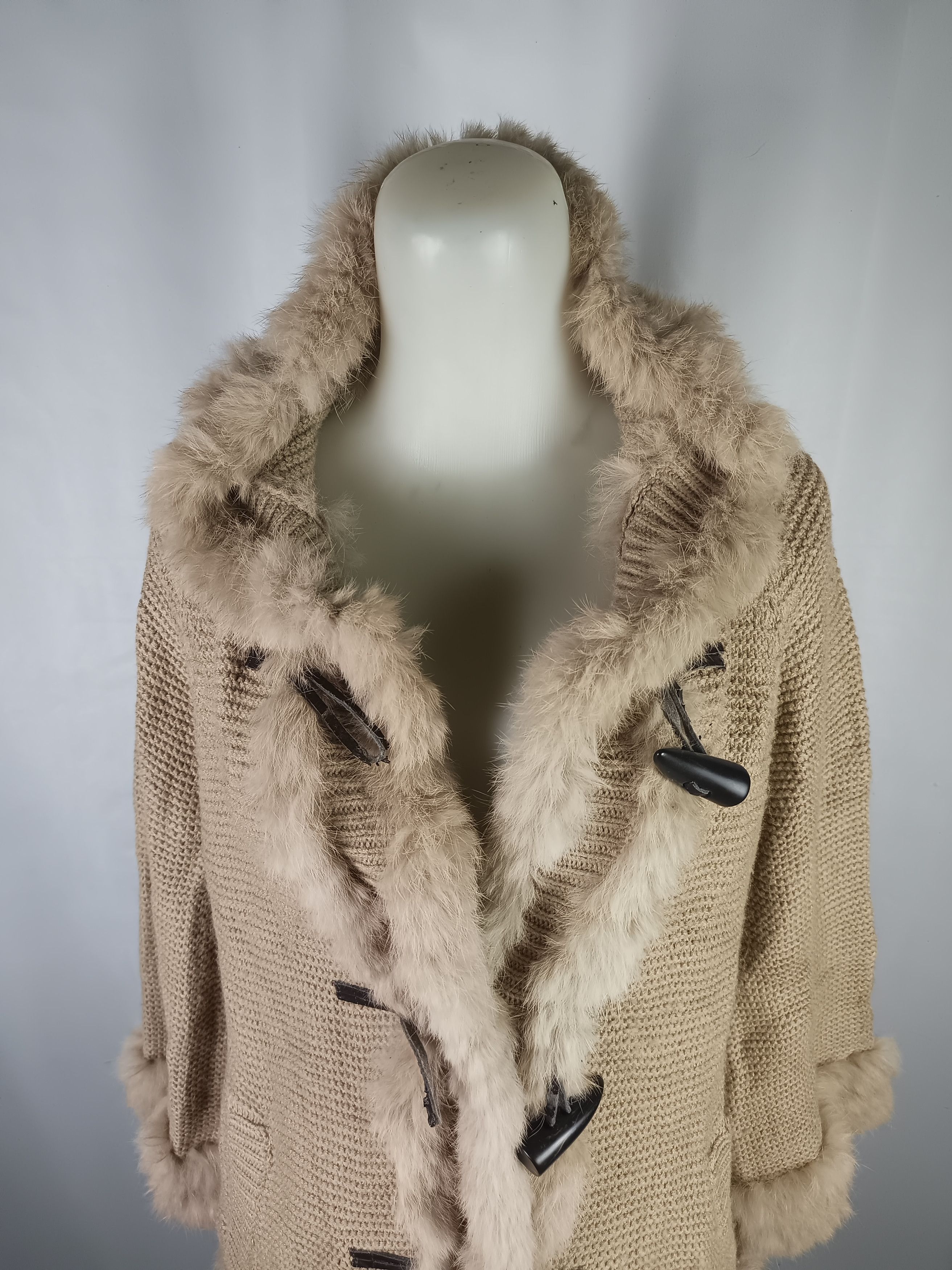 Designer × Japanese Brand VICKY Faux Fur Knit Toggle Jacket Size L / US 10 / IT 46 - 25 Thumbnail