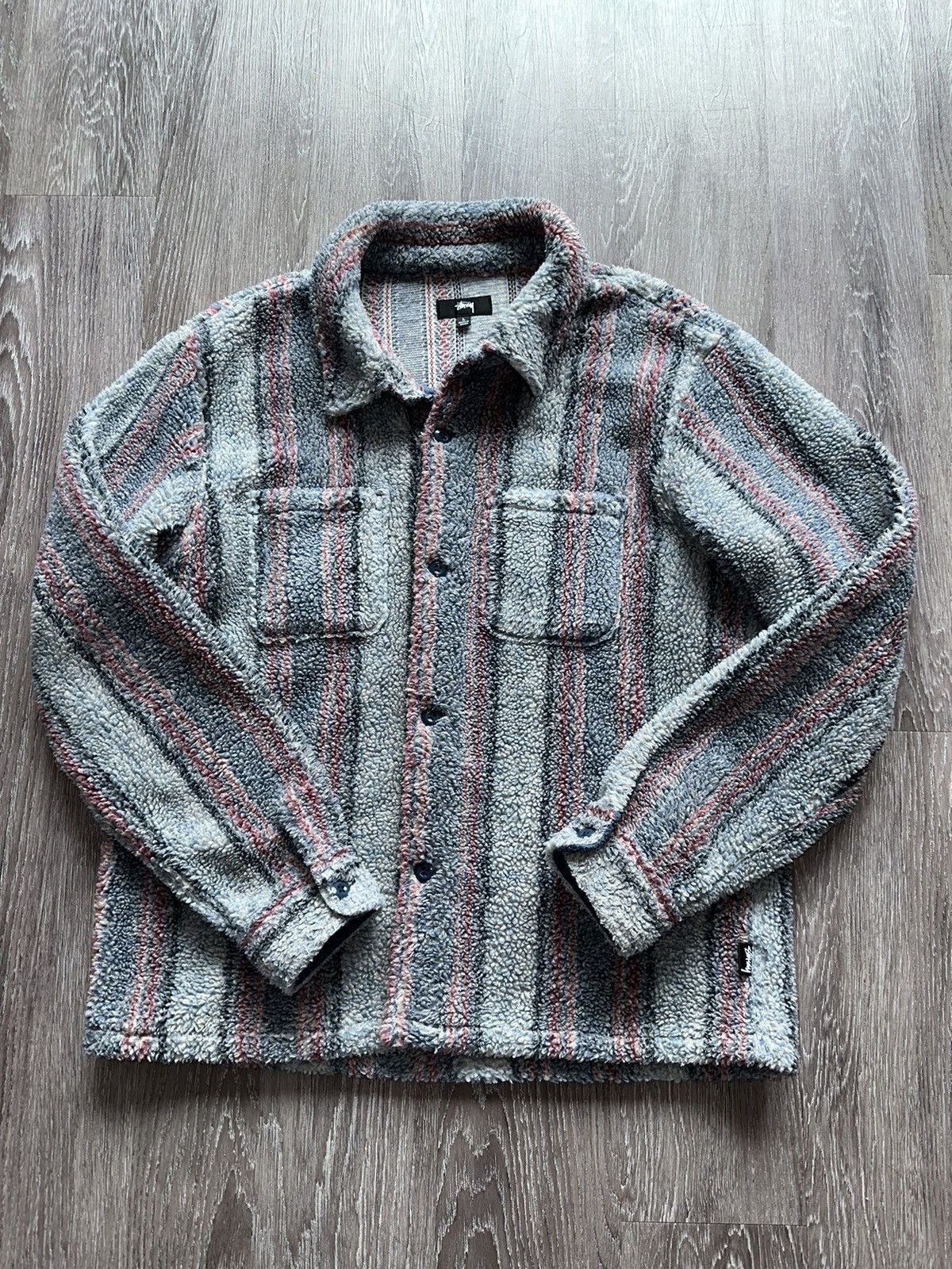Stussy Striped Sherpa Shirt