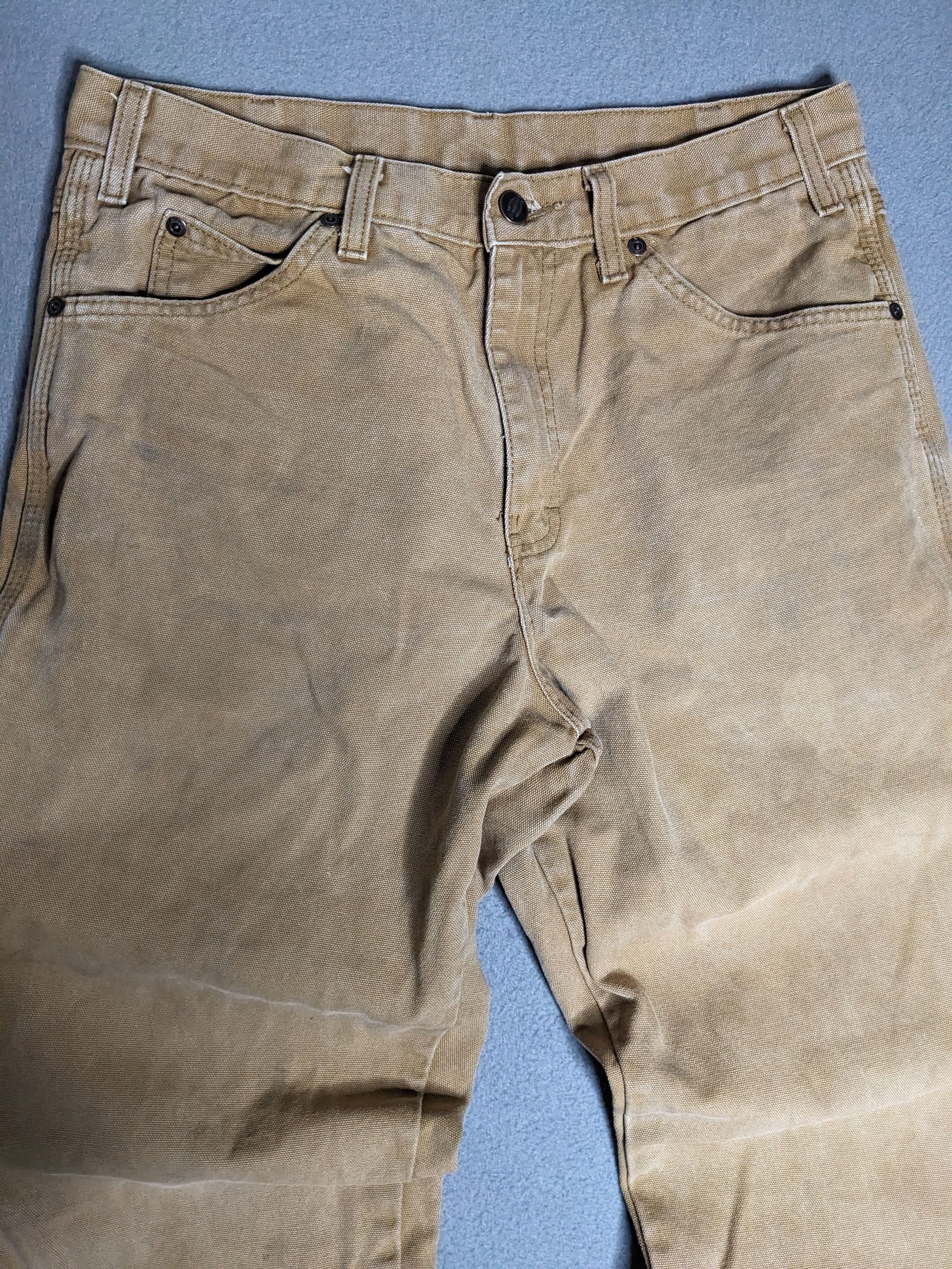 Dickies Dickies Carpenter Pants 30x30 Canvas Baggy Beige Distressed Size US 30 / EU 46 - 4 Thumbnail