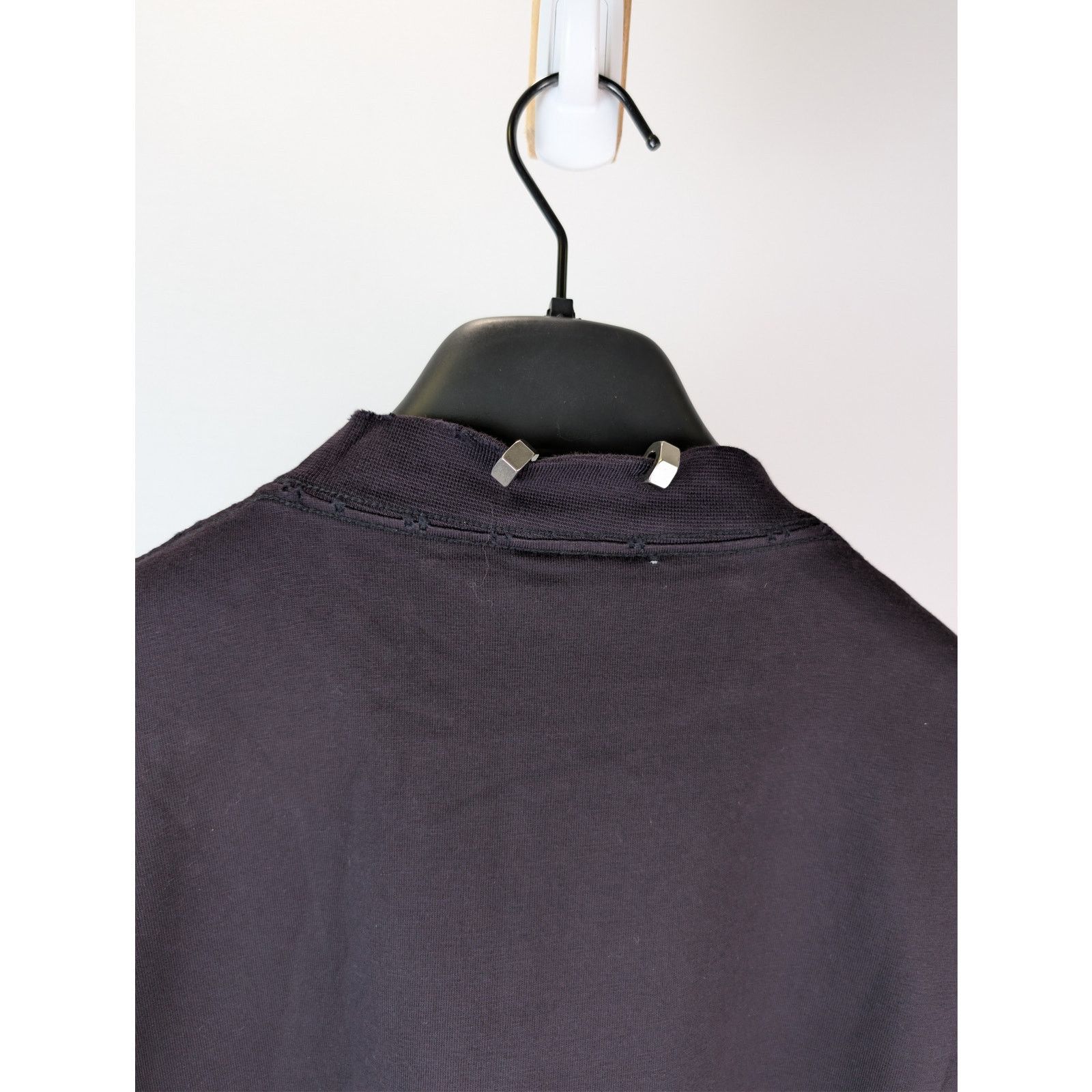 Balenciaga o1rshd1 Pierced Oversized Long Sleeve Jersey T-Shirt Black Size US S / EU 44-46 / 1 - 15 Thumbnail