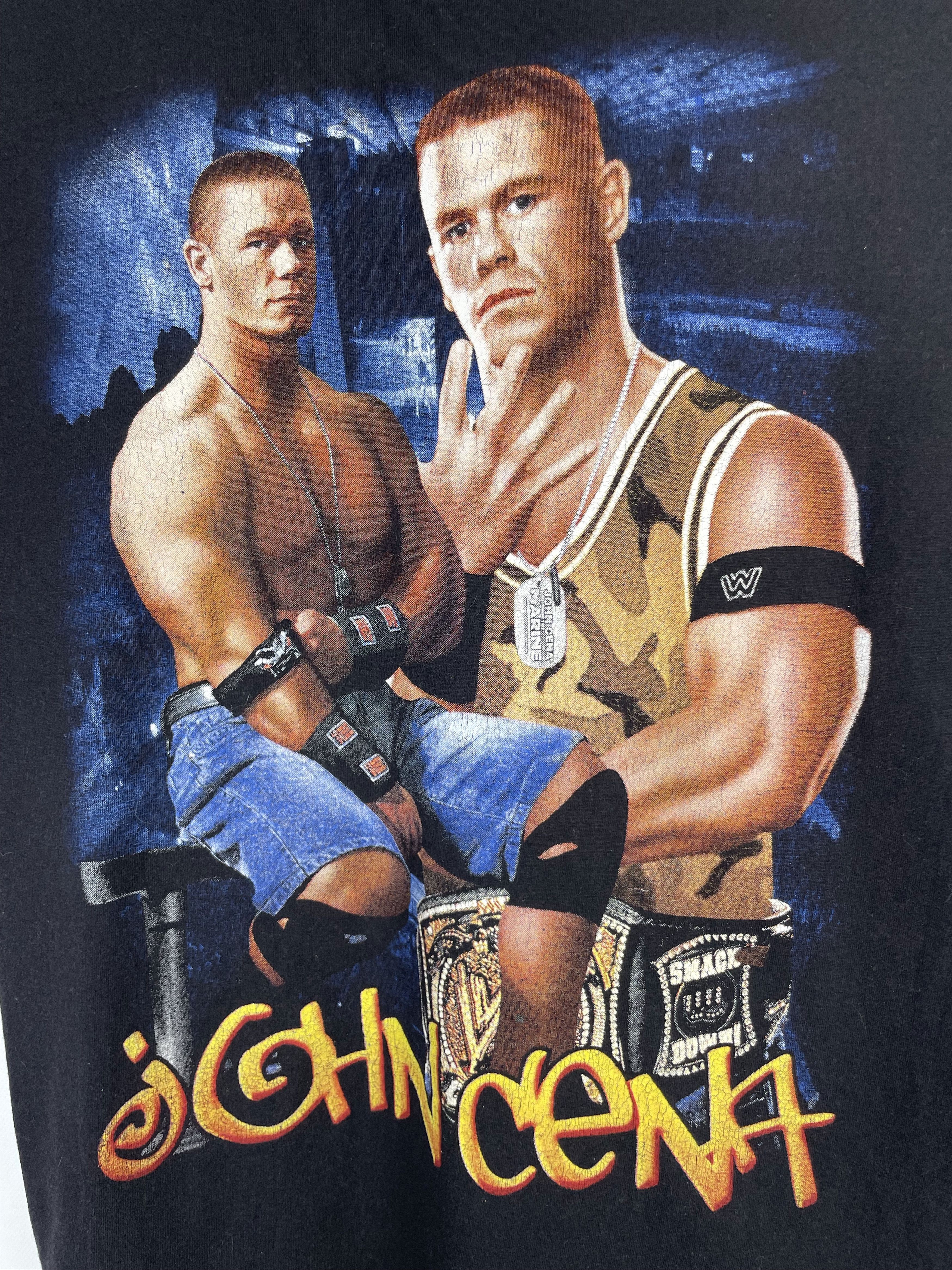 Vintage WWE John Cena Fight Hard T-Shirt Size US L / EU 52-54 / 3 - 4 Thumbnail